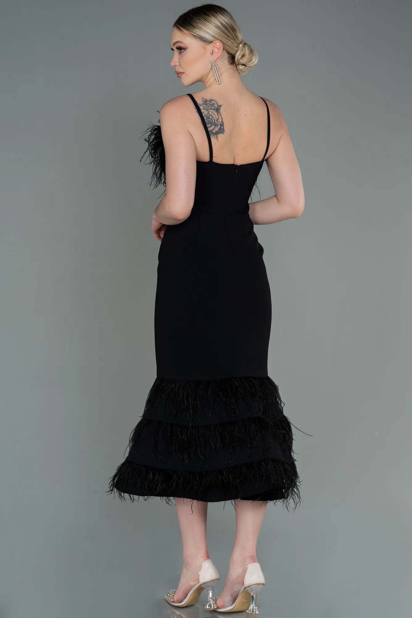 Black-Long Night Dress ABU3079