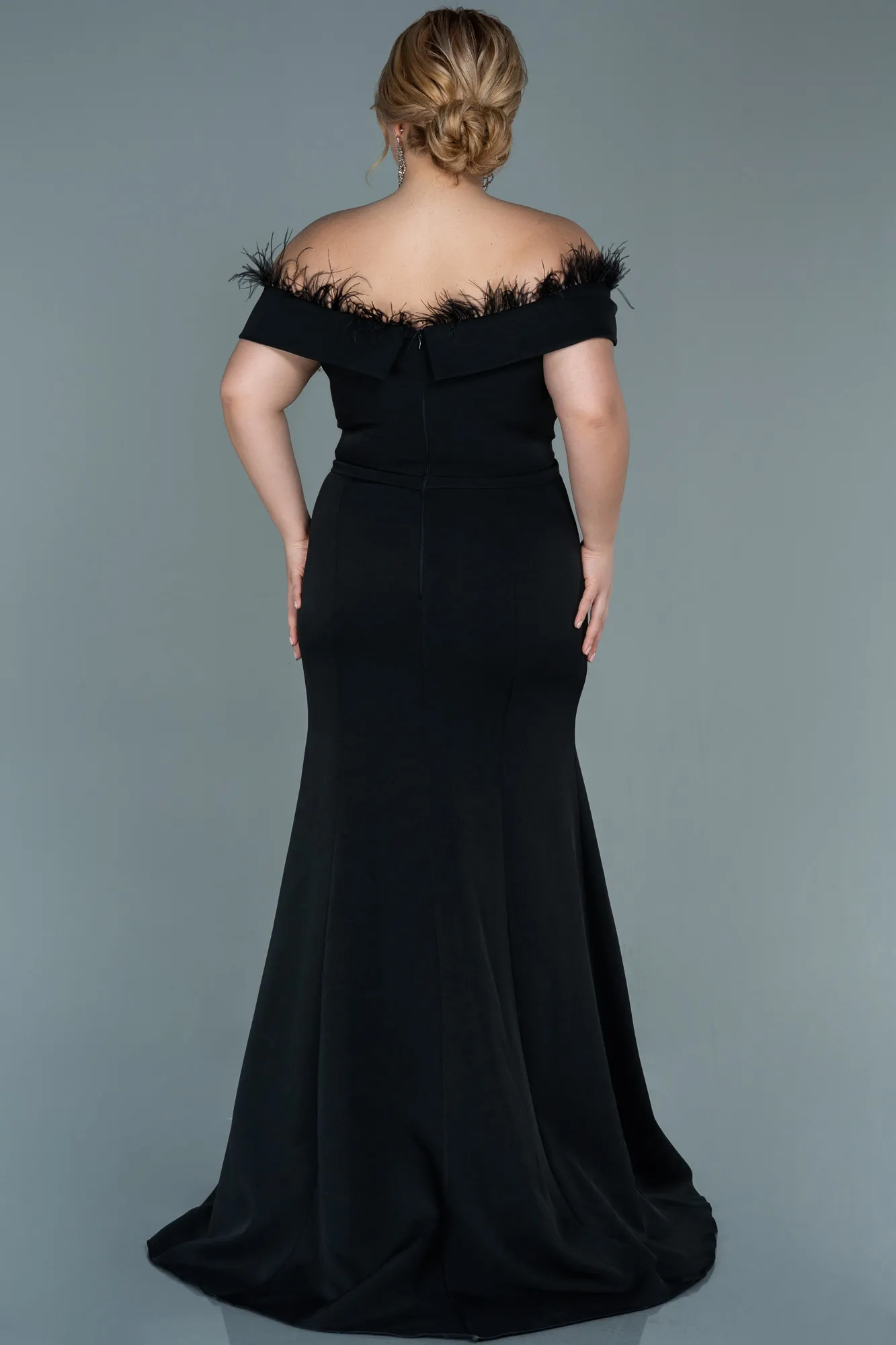 Black-Long Oversized Evening Dress ABU1459