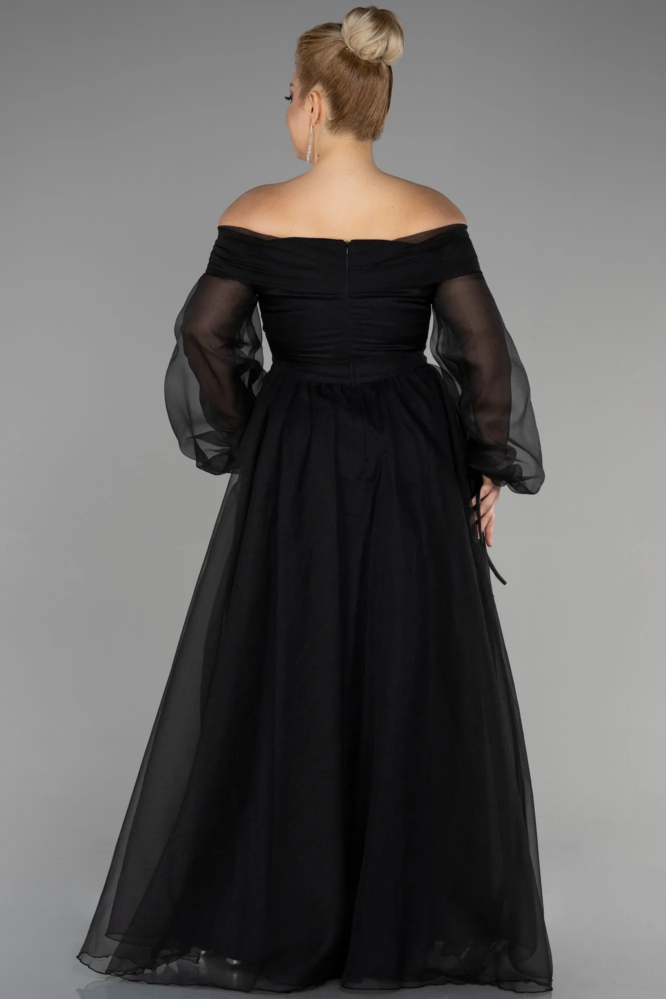 Black-Long Oversized Evening Dress ABU1535