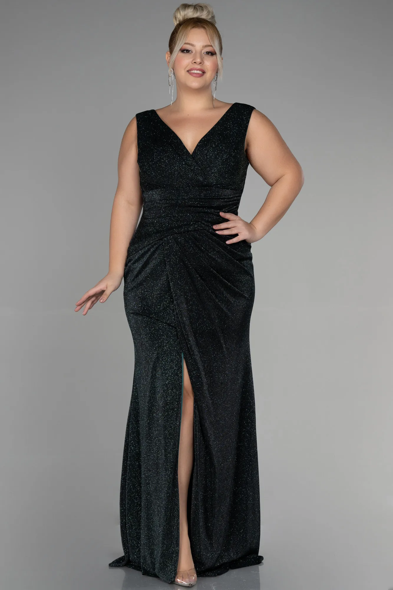 Black-Long Oversized Evening Dress ABU1985