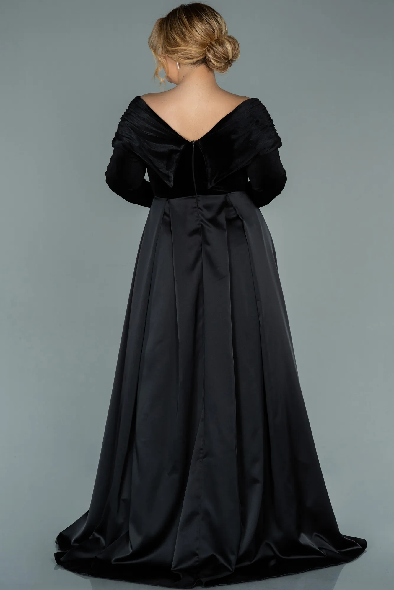 Black-Long Oversized Evening Dress ABU2084