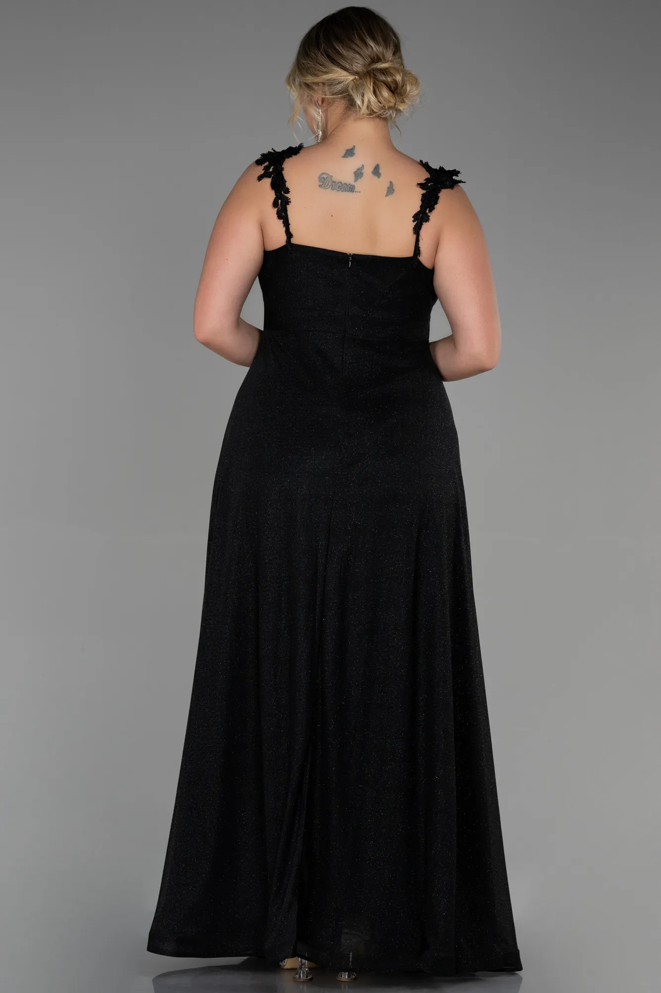 Black-Long Oversized Evening Dress ABU3174