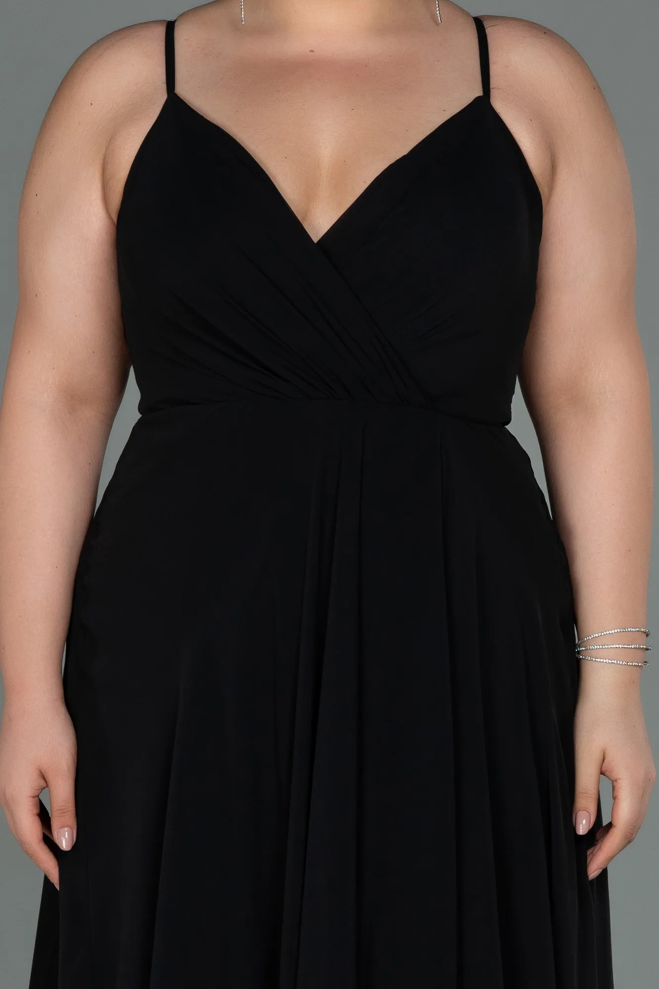 Black-Long Plus Size Evening Dress ABU1324