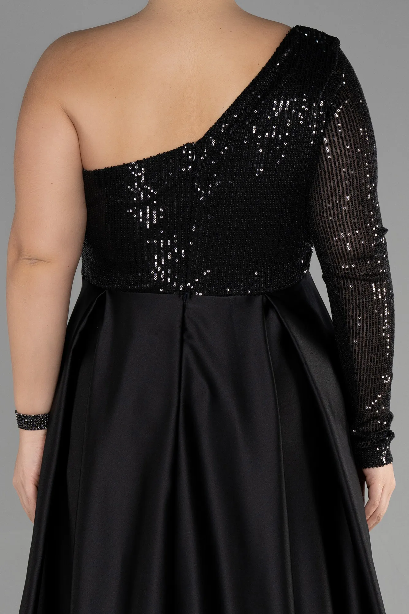 Black-Long Plus Size Evening Dress ABU2165