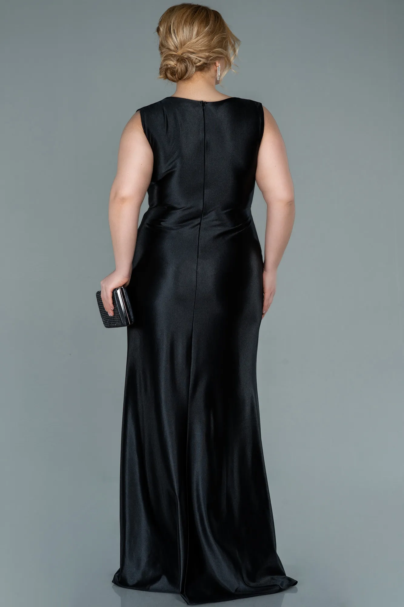 Black-Long Plus Size Evening Dress ABU2366