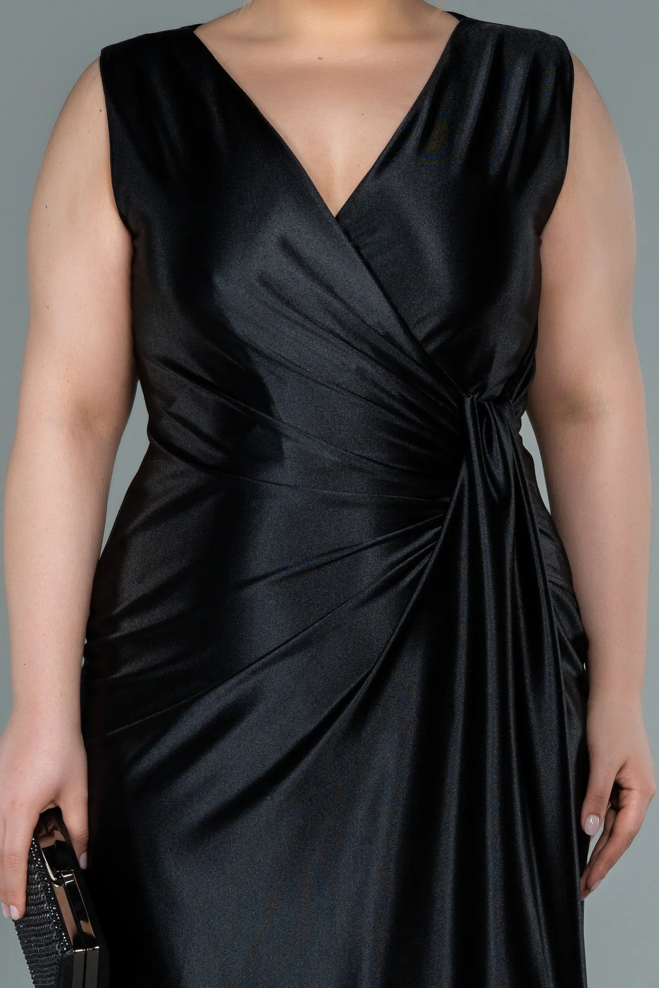 Black-Long Plus Size Evening Dress ABU2366