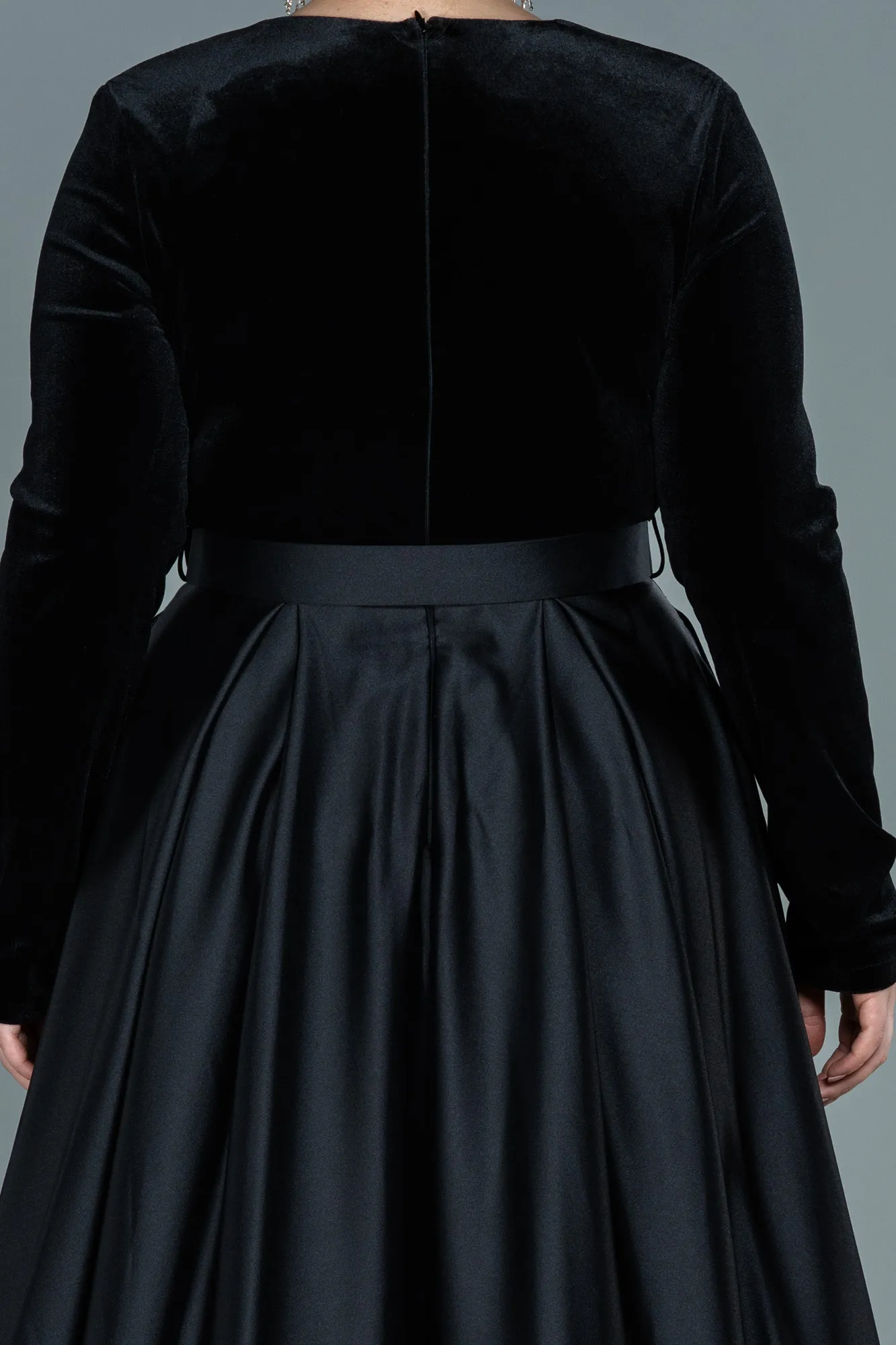 Black-Long Plus Size Evening Dress ABU2615