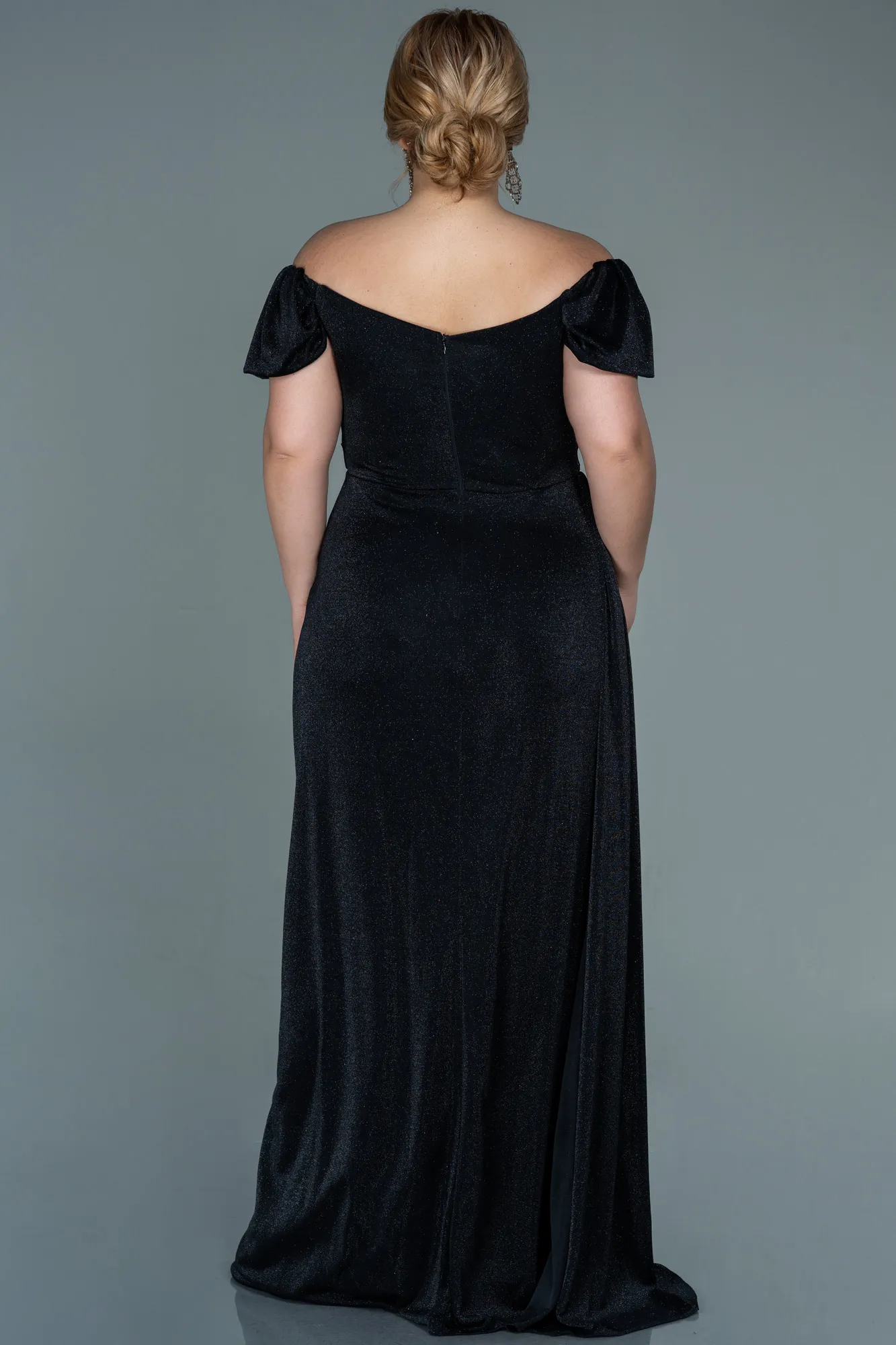 Black-Long Plus Size Evening Dress ABU2658
