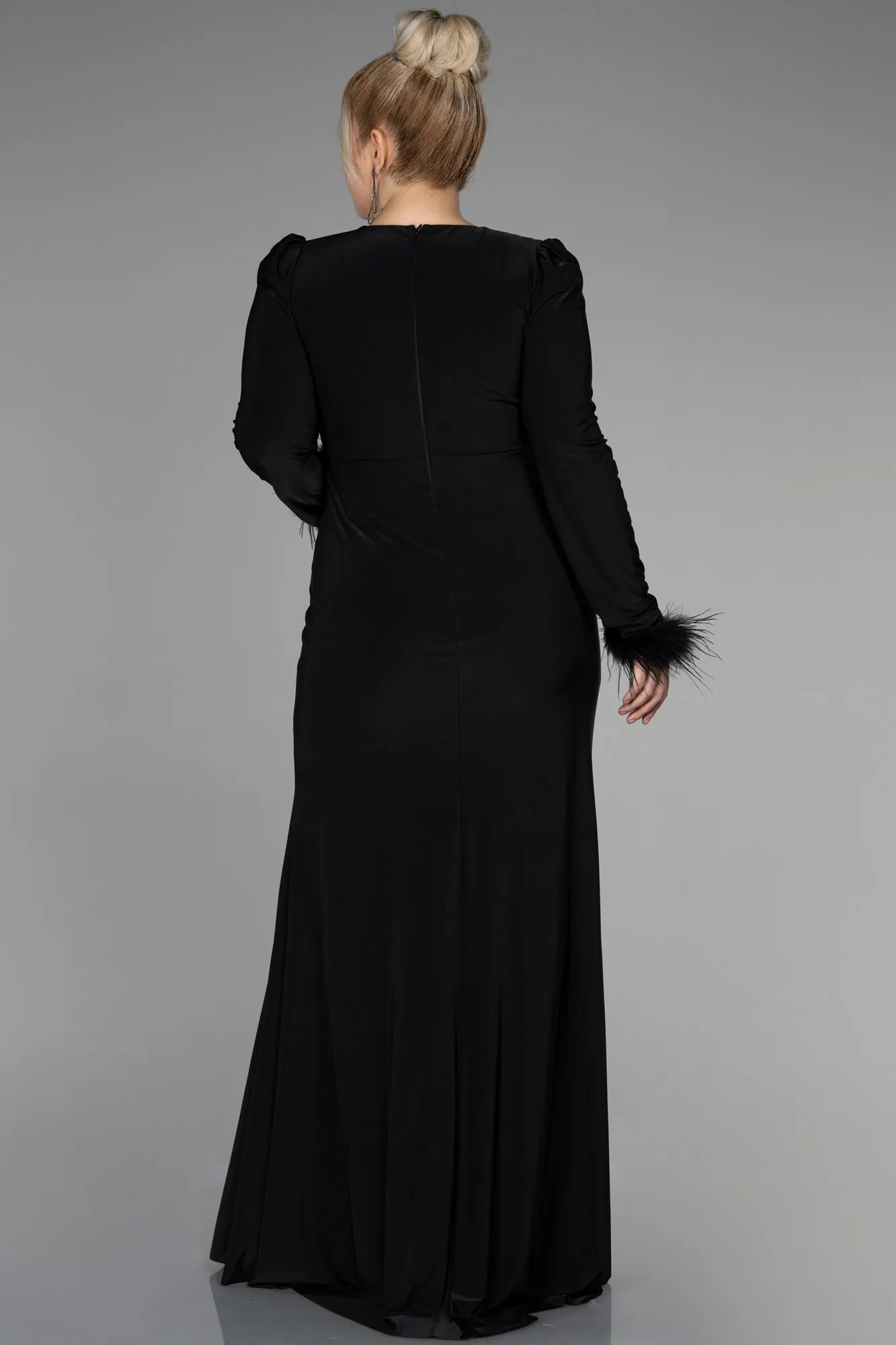 Black-Long Plus Size Evening Dress ABU2832