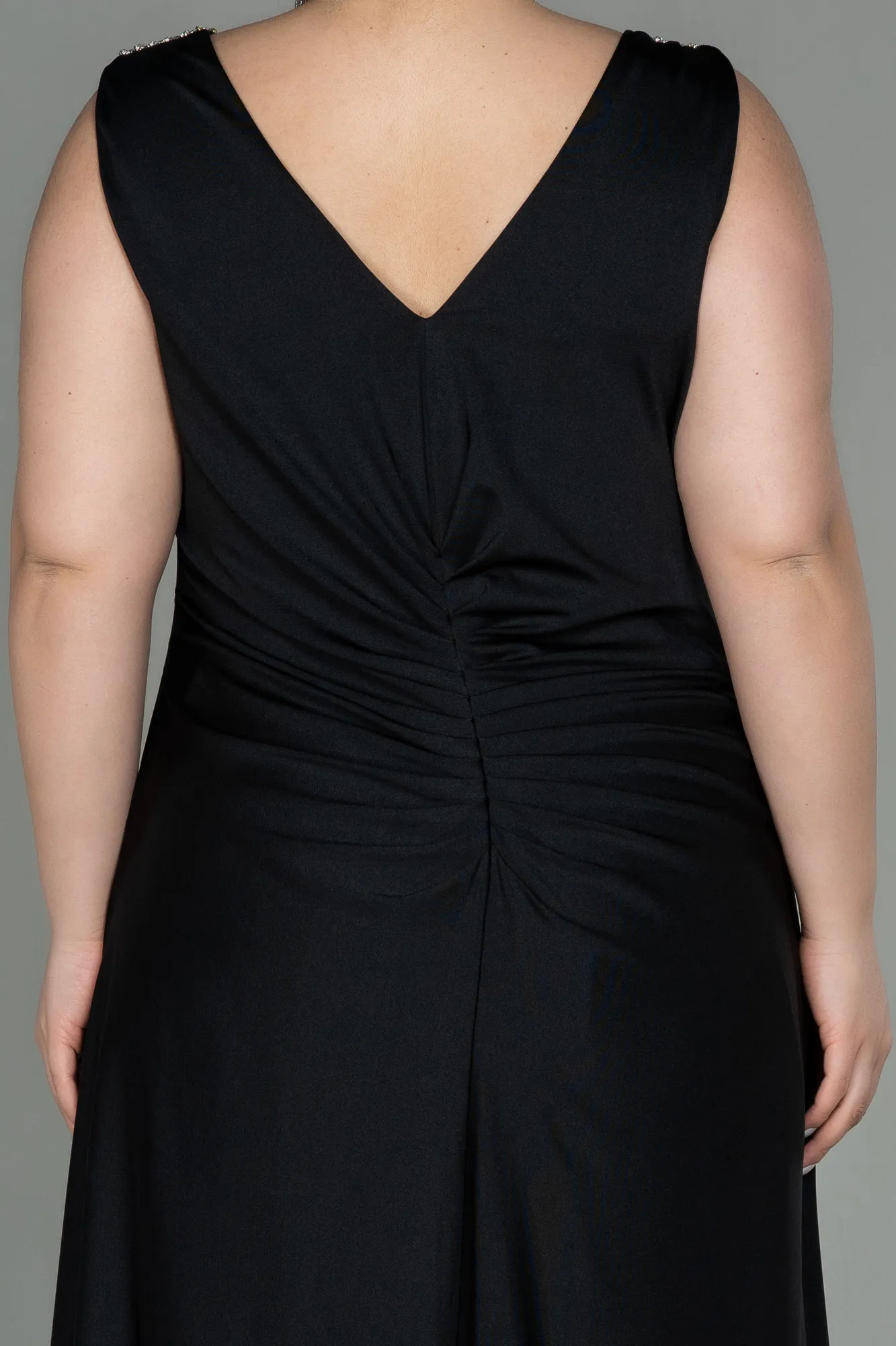 Black-Long Plus Size Evening Dress ABU3018