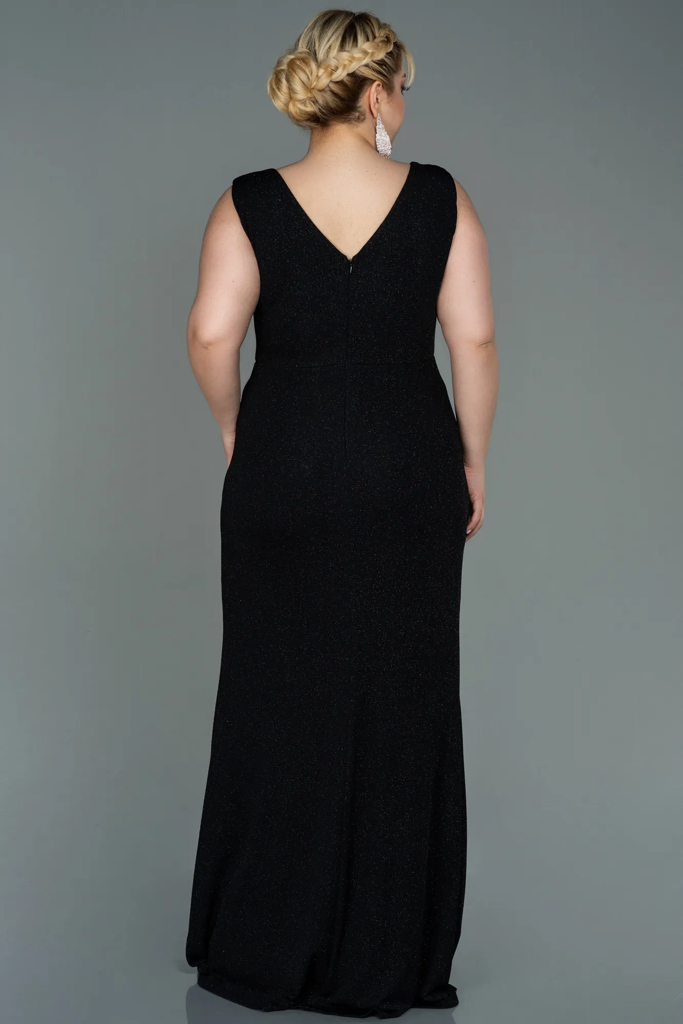 Black-Long Plus Size Evening Dress ABU3074
