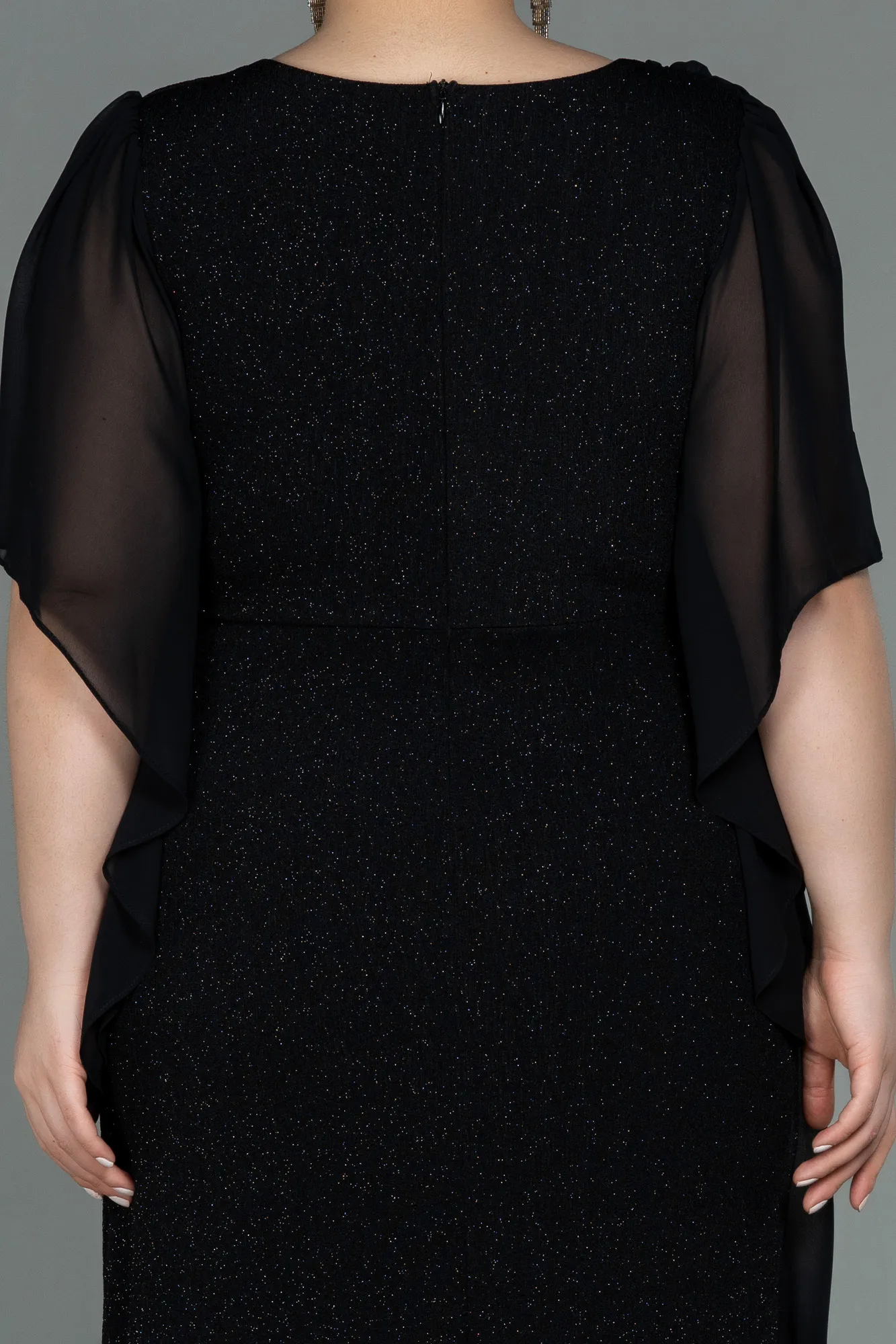 Black-Long Plus Size Evening Dress ABU3124