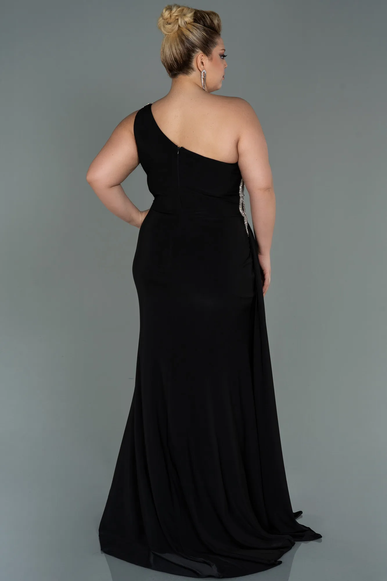 Black-Long Plus Size Evening Dress ABU3132