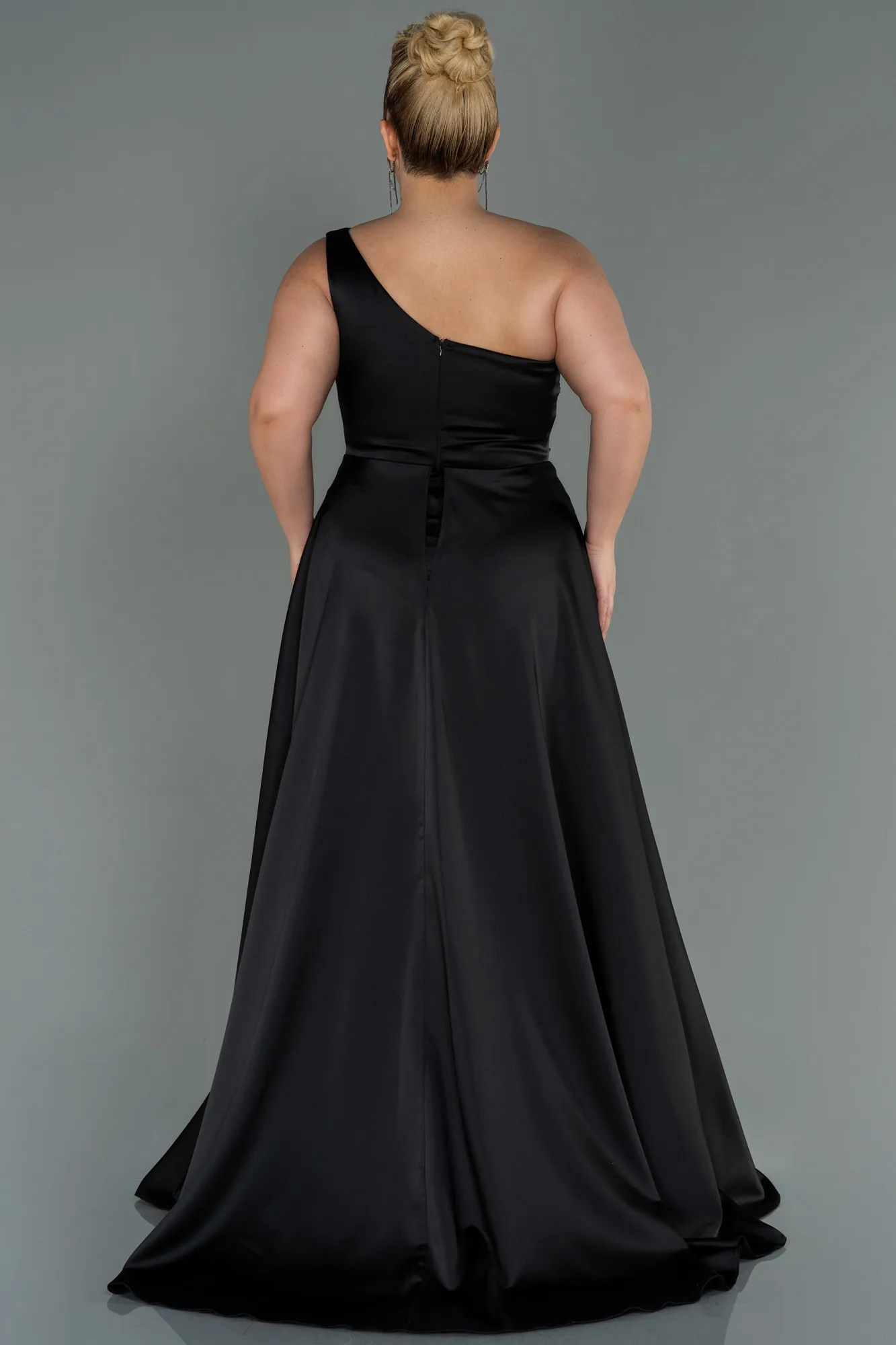 Black-Long Plus Size Evening Dress ABU3171