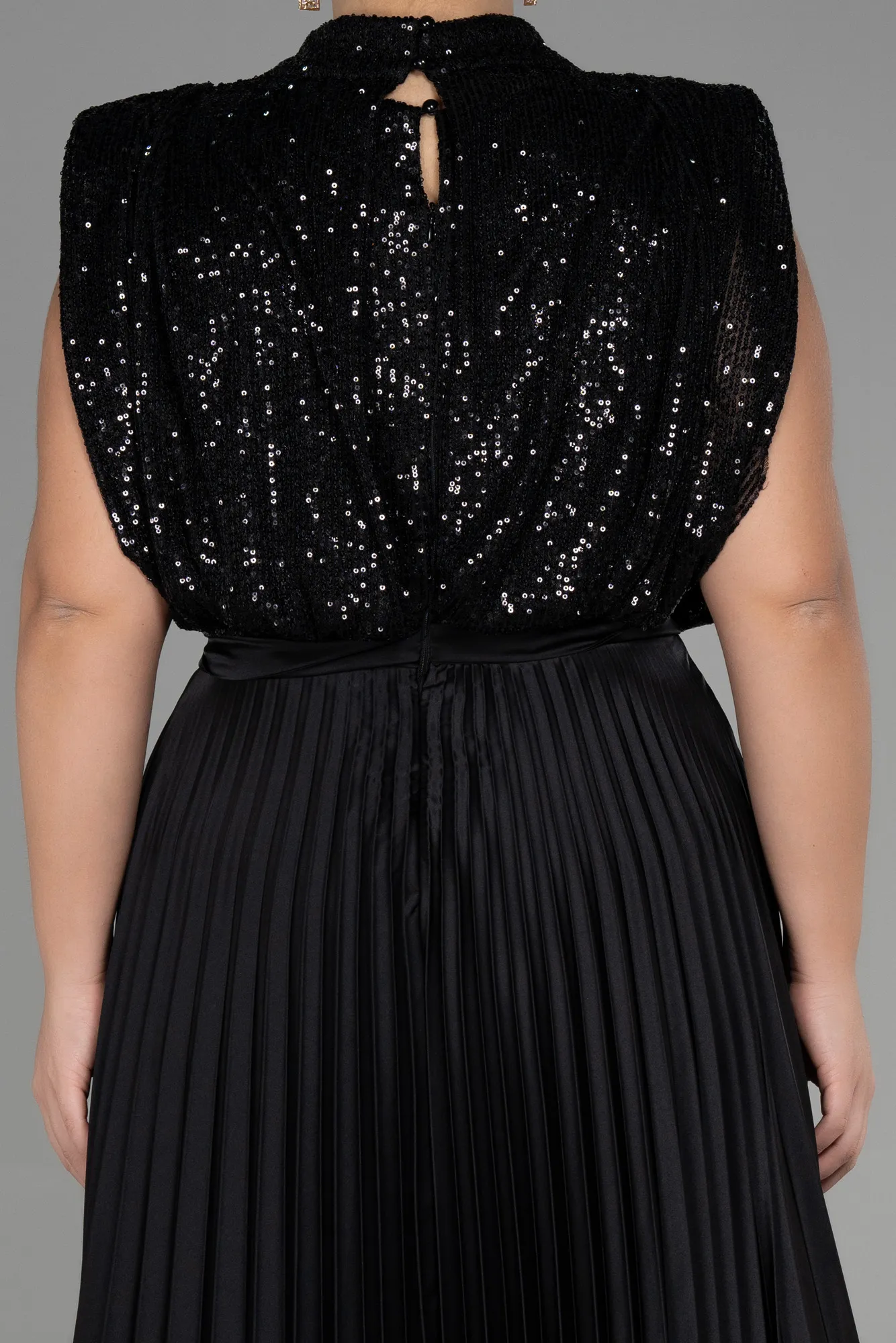 Black-Long Plus Size Evening Dress ABU3341