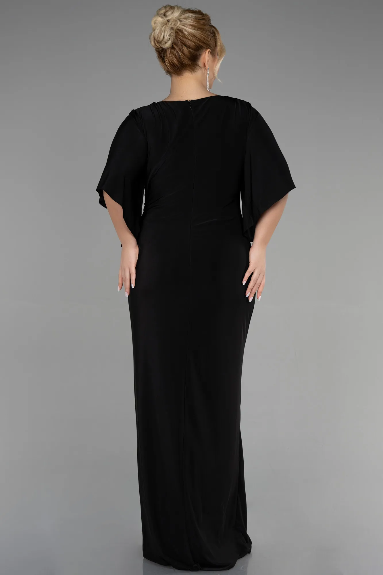 Black-Long Plus Size Evening Dress ABU3470