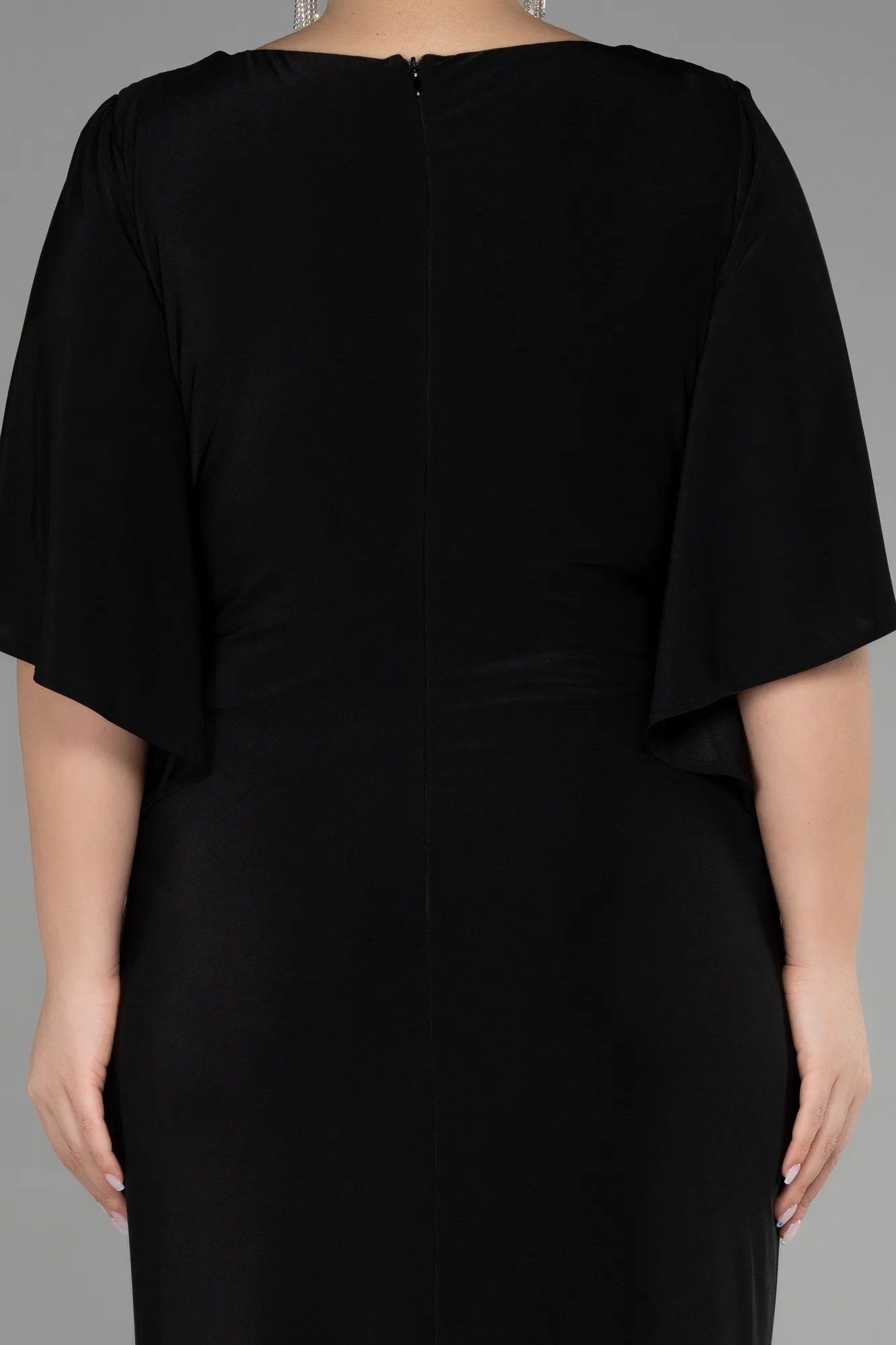 Black-Long Plus Size Evening Dress ABU3470