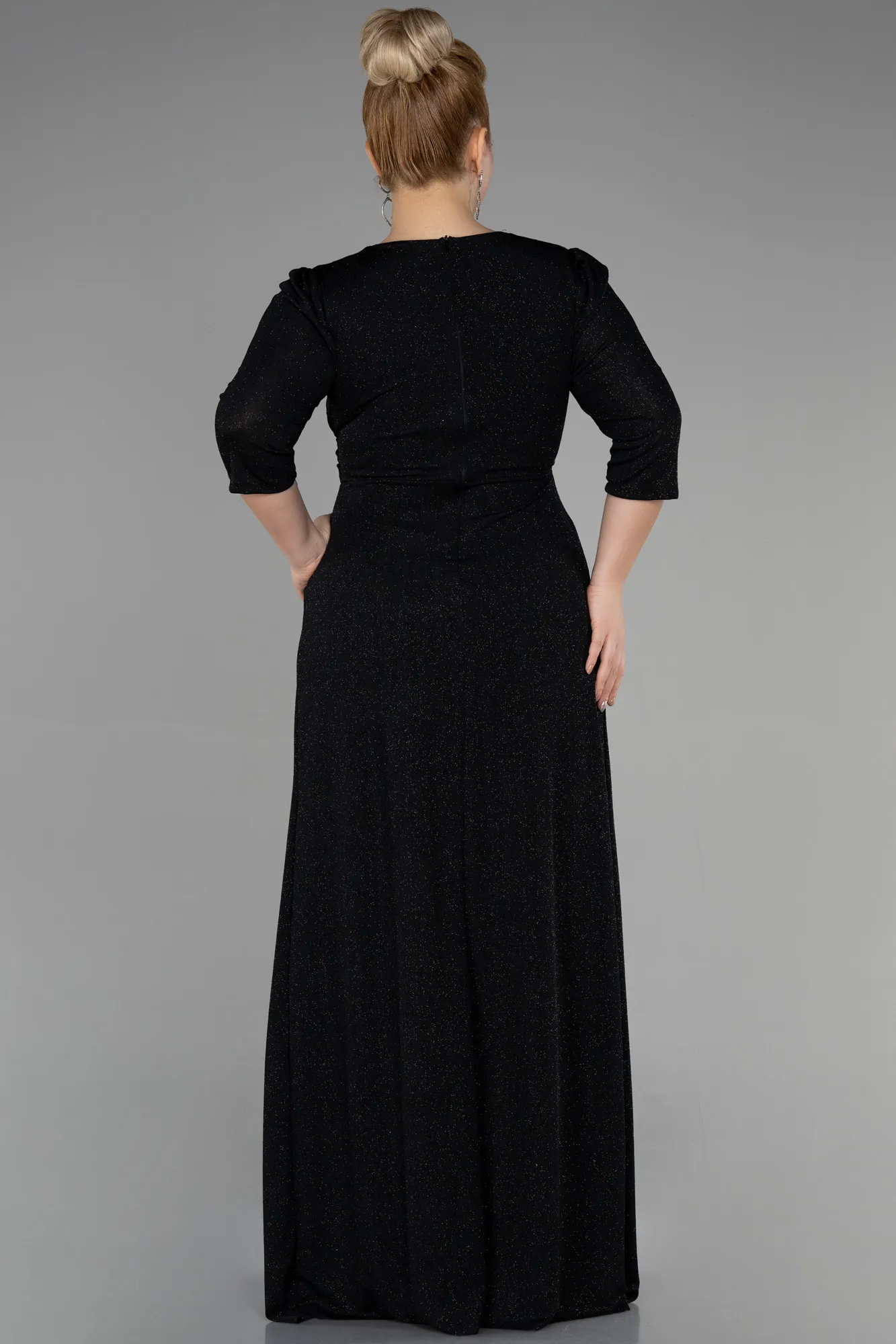 Black-Long Plus Size Evening Dress ABU3504