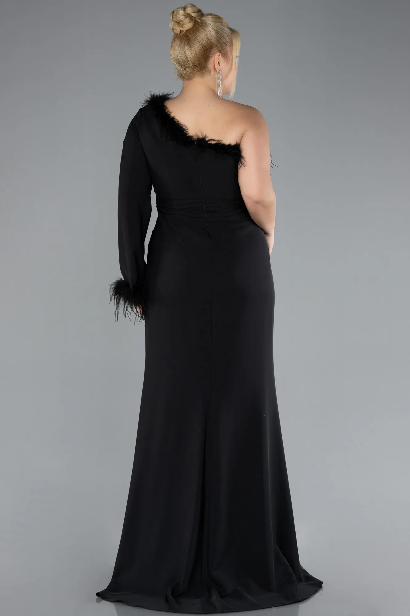 Black-Long Plus Size Evening Dress ABU3518