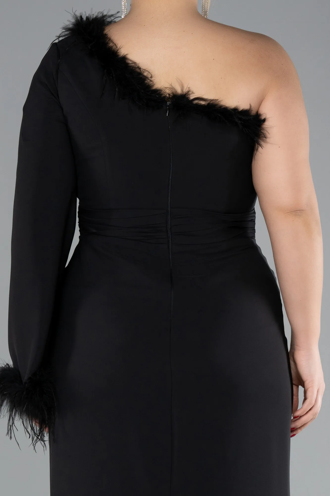 Black-Long Plus Size Evening Dress ABU3518