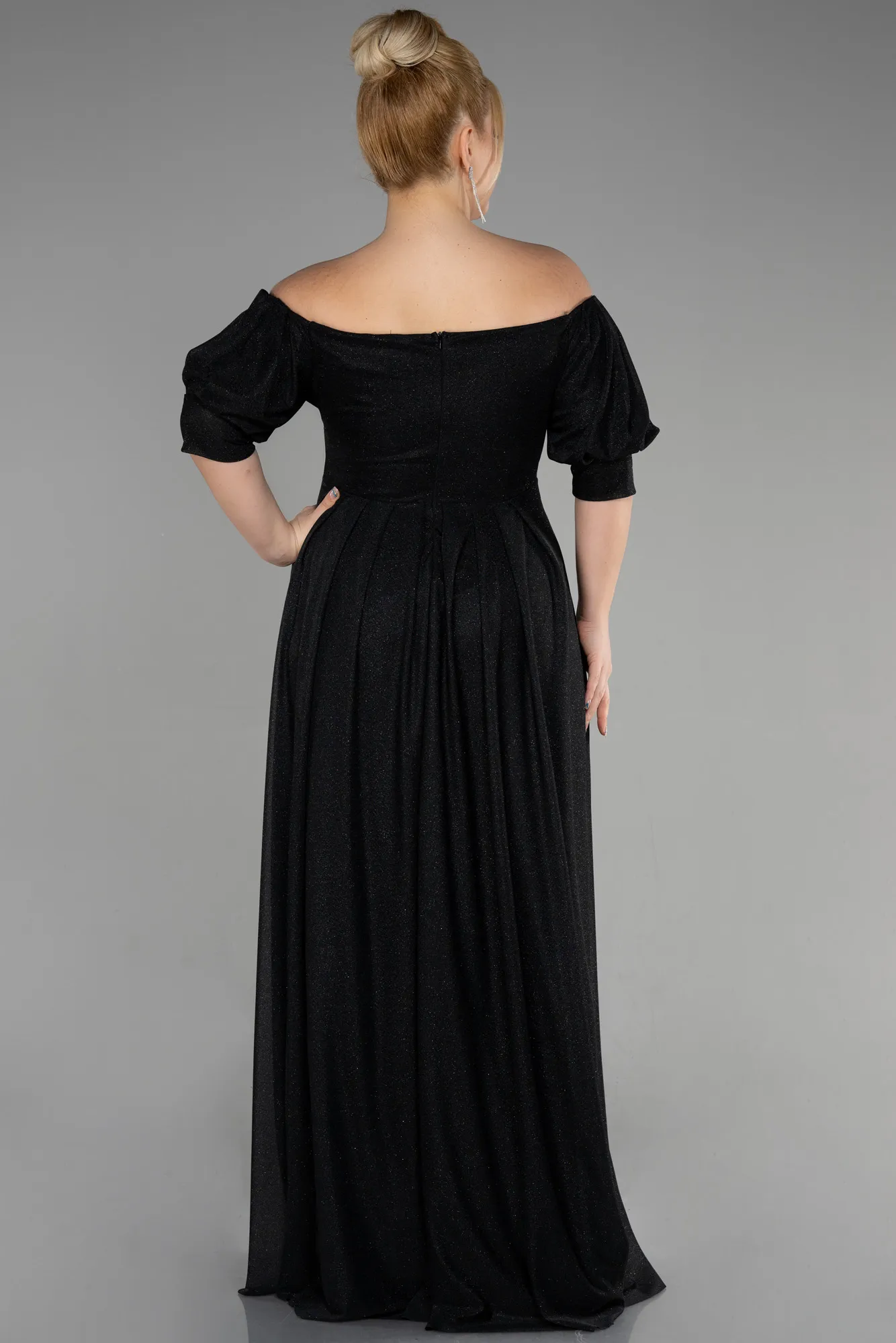 Black-Long Plus Size Evening Dress ABU3615