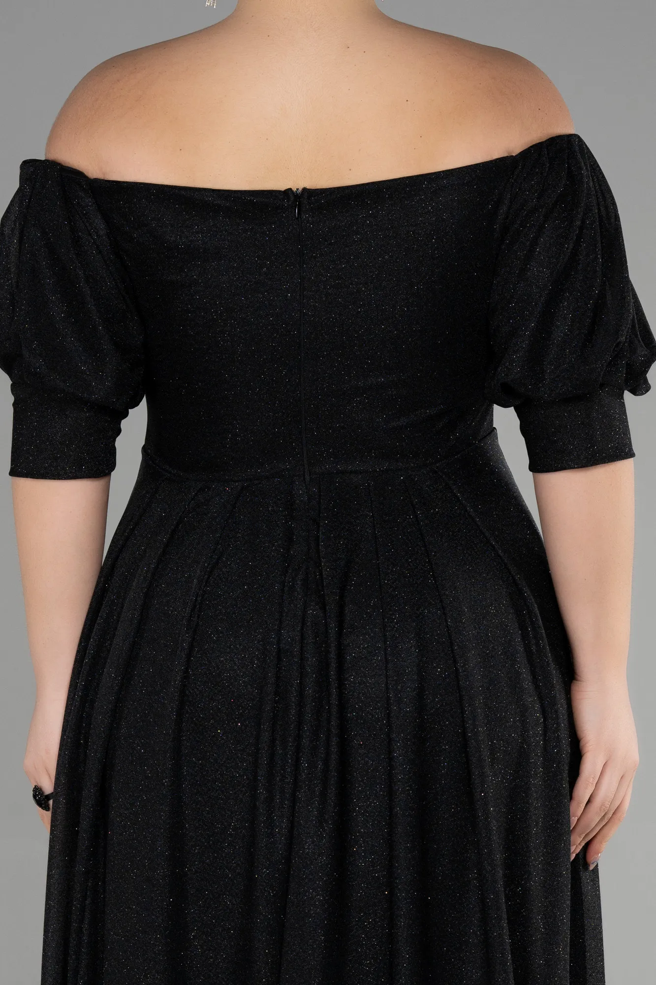 Black-Long Plus Size Evening Dress ABU3615
