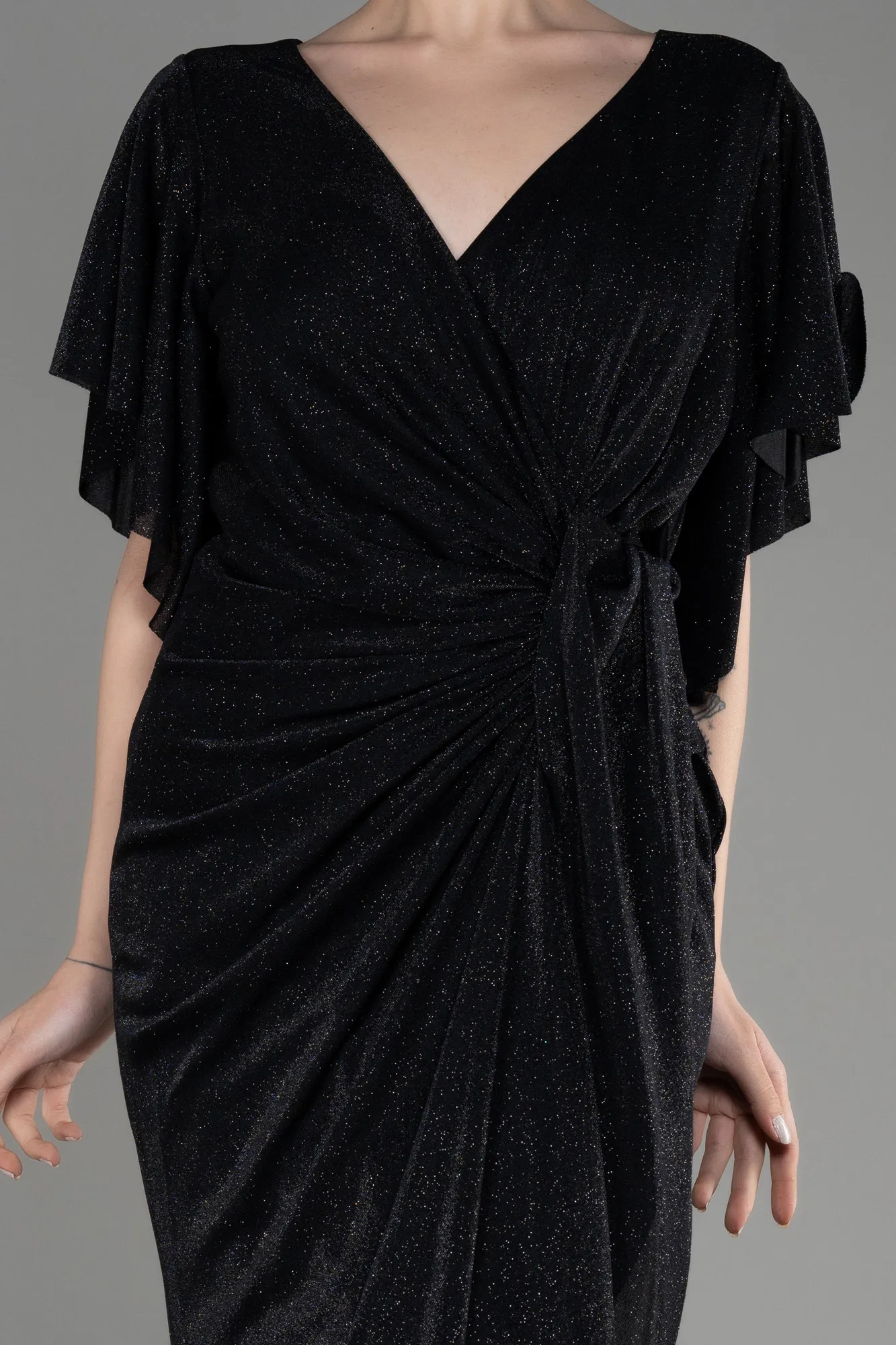 Black-Long Plus Size Evening Gown ABU3804