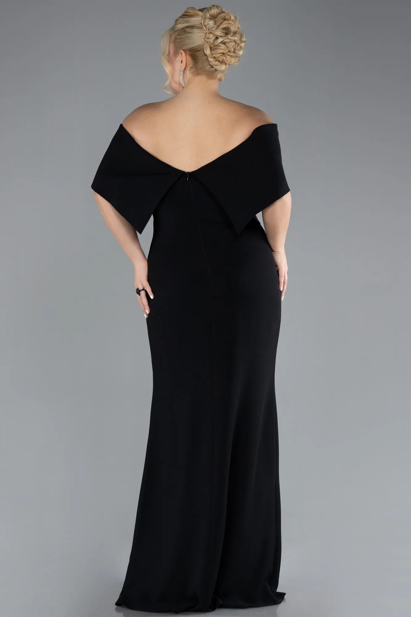 Black-Long Plus Size Evening Gown ABU3945