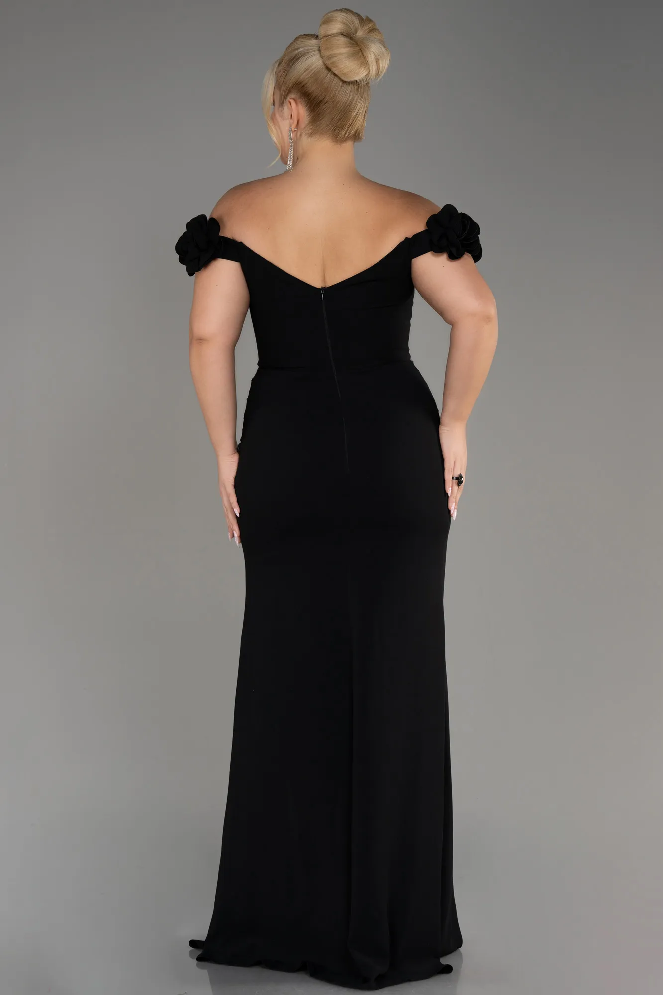 Black-Long Plus Size Prom Dress ABU3946