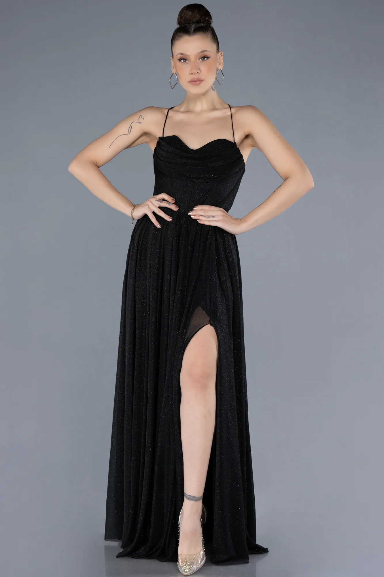 Black-Long Prom Gown ABU4596