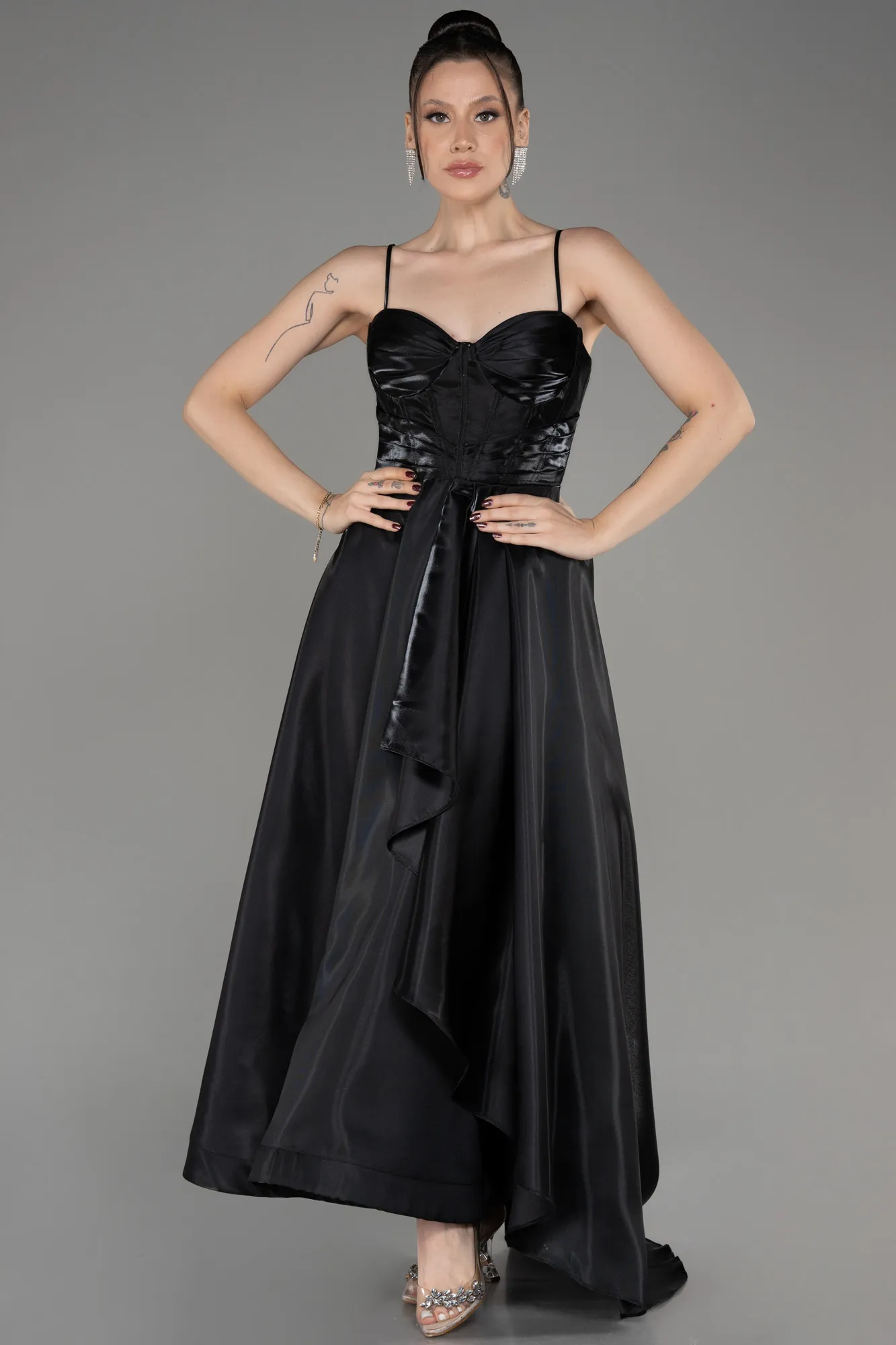 Black-Midi Cocktail Dress ABK2063