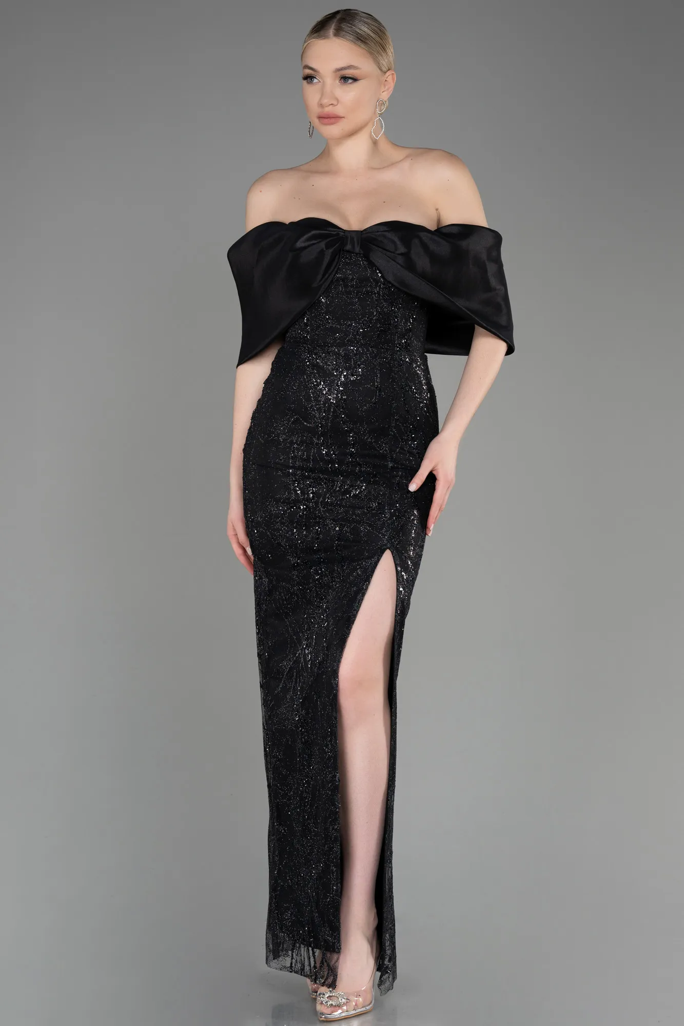 Black-Midi Evening Dress ABK2064