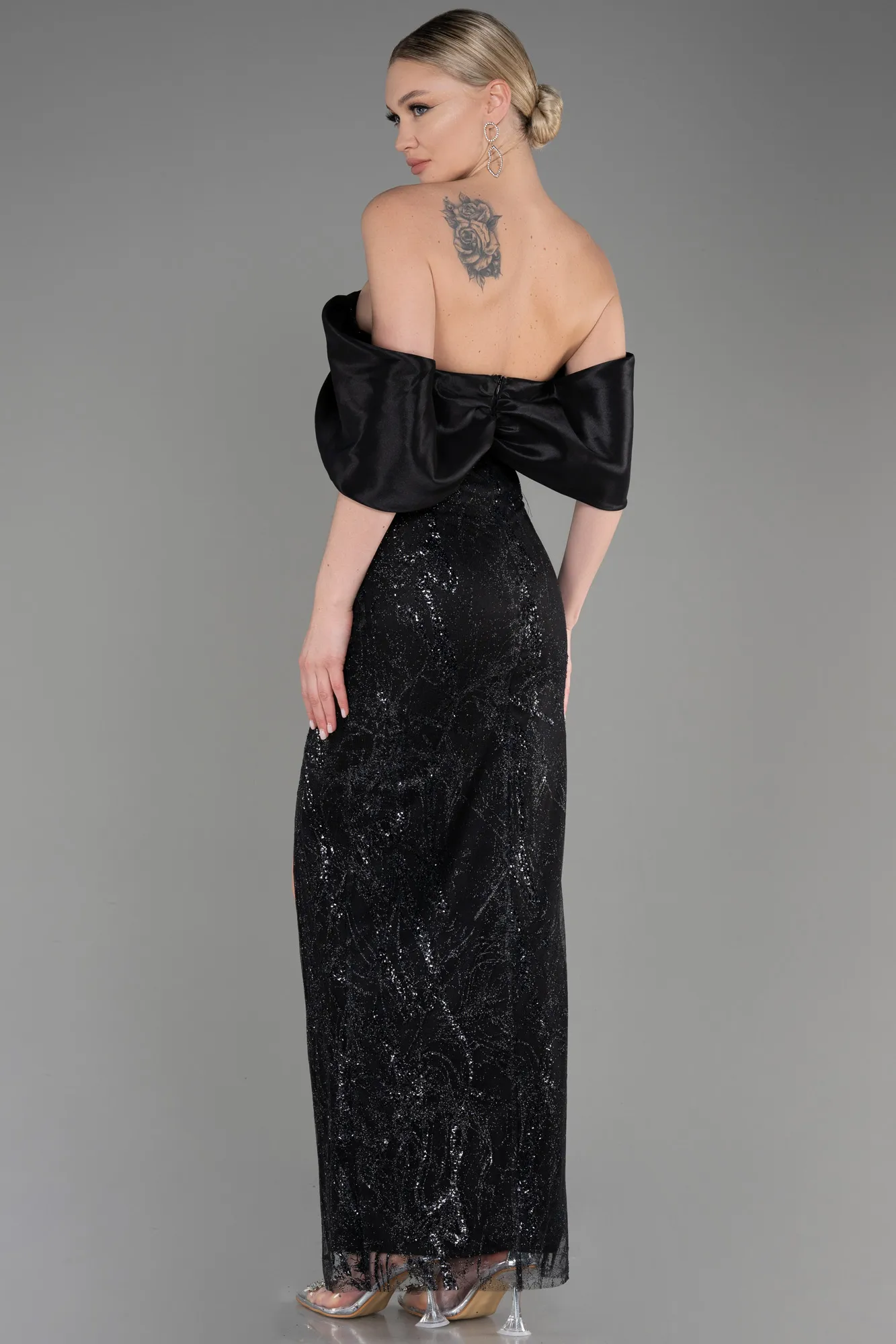 Black-Midi Evening Dress ABK2064