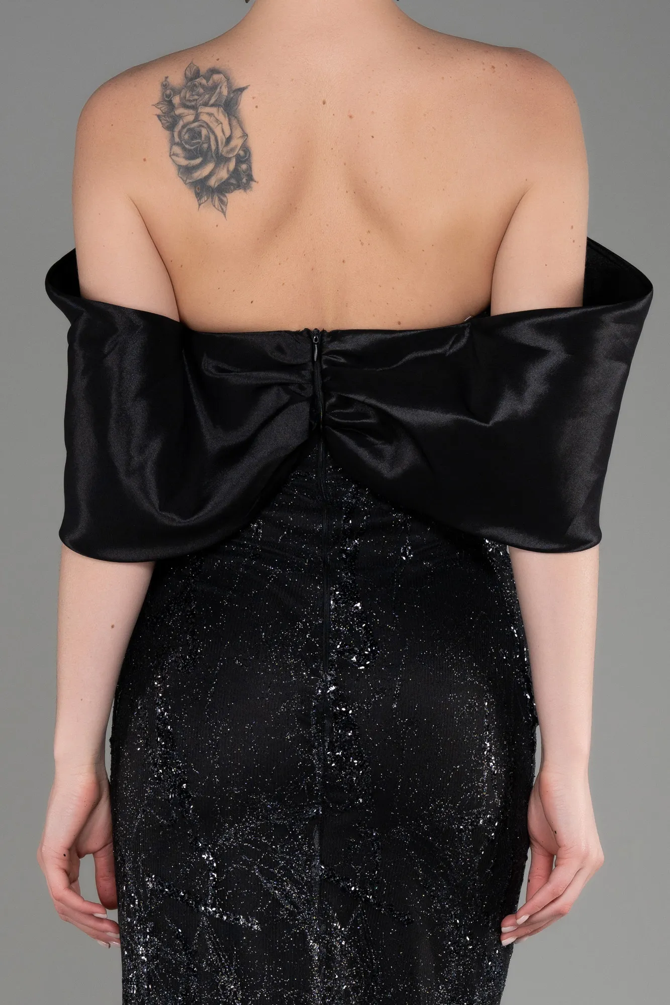 Black-Midi Evening Dress ABK2064