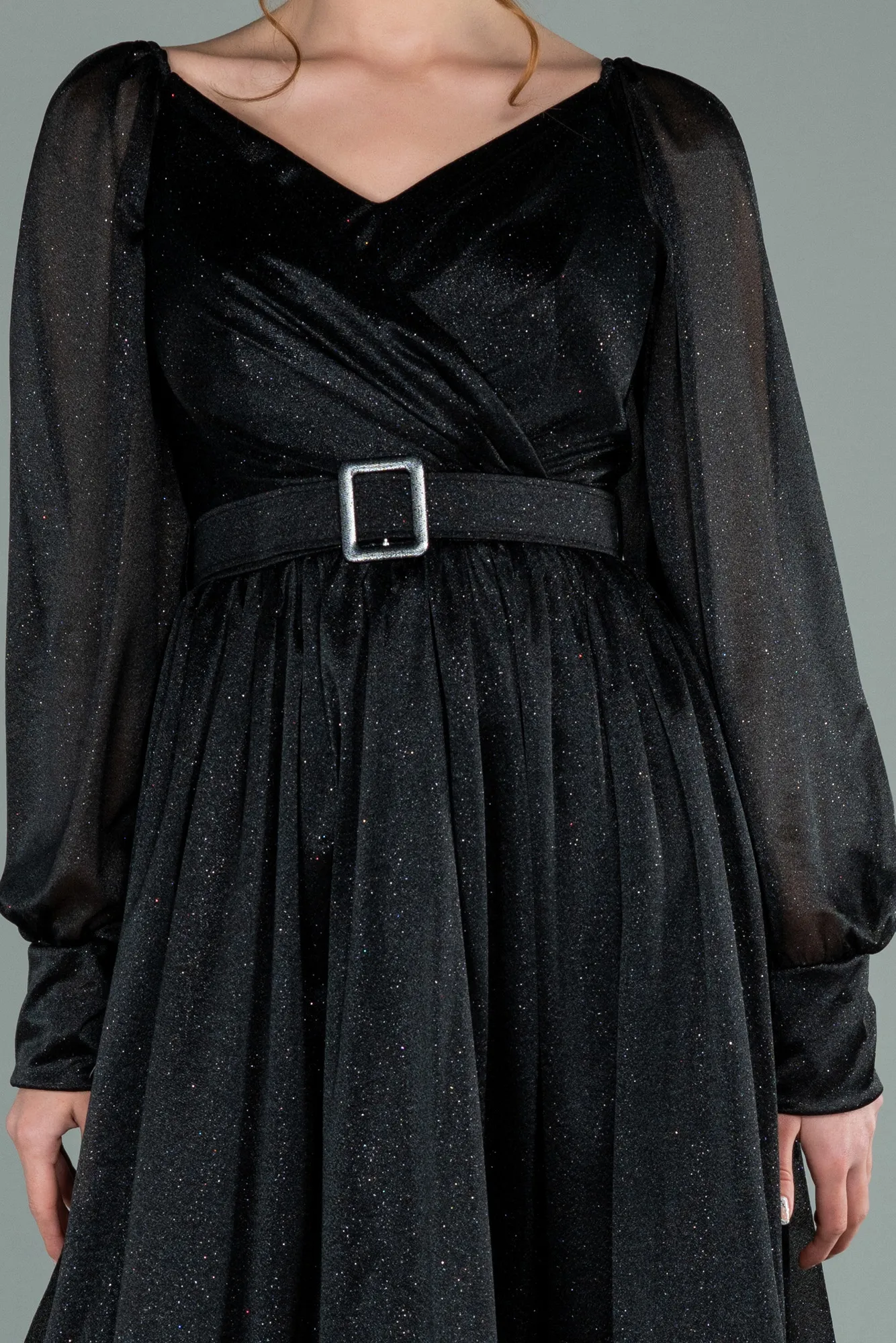 Black-Midi Invitation Dress ABK1227