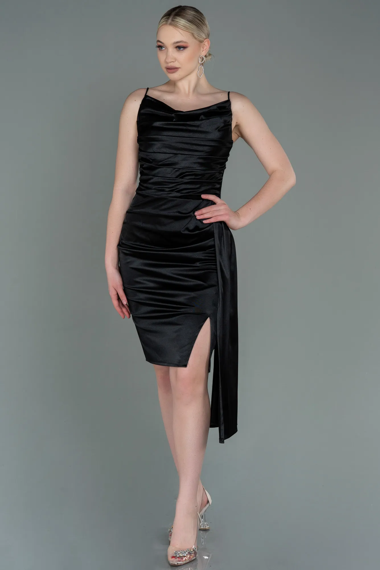 Black-Midi Invitation Dress ABK1757