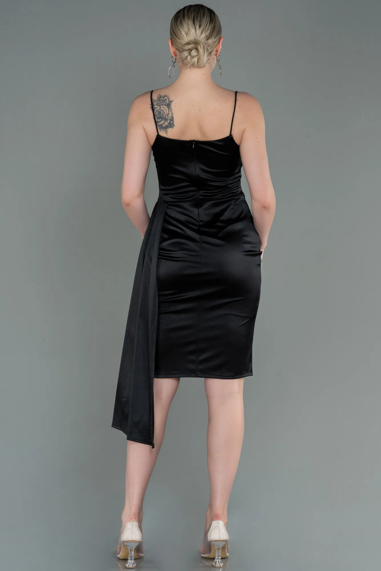 Black-Midi Invitation Dress ABK1757