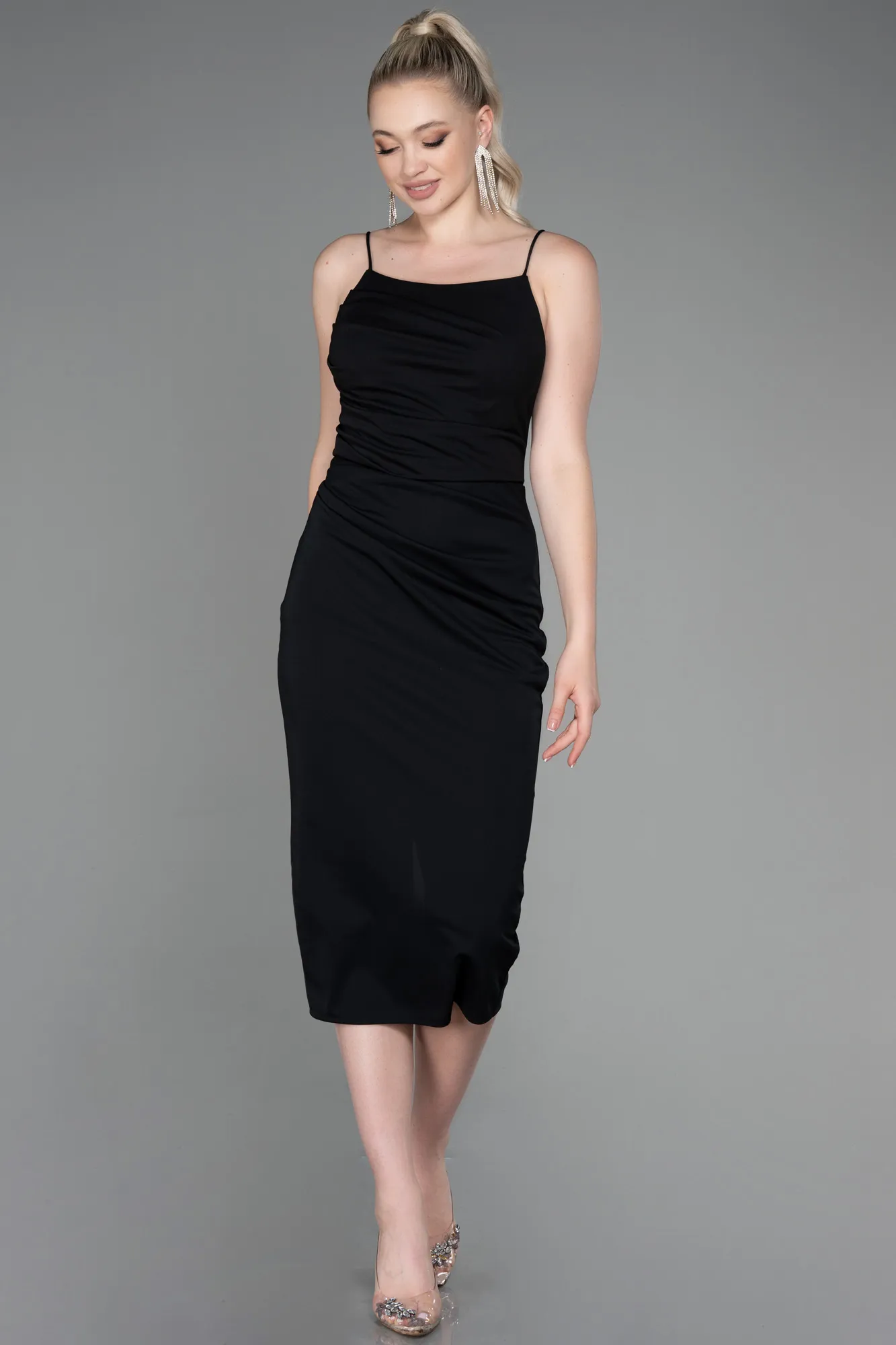 Black-Midi Invitation Dress ABK1806
