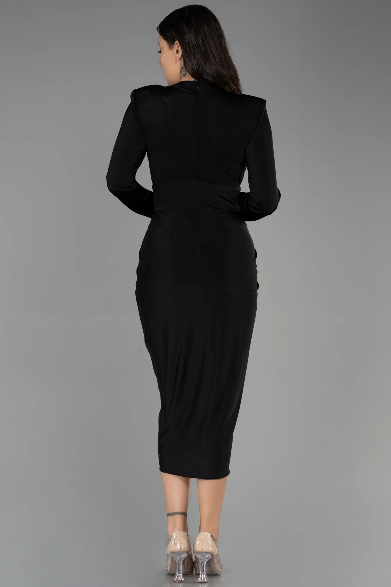 Black-Midi Invitation Dress ABK1861