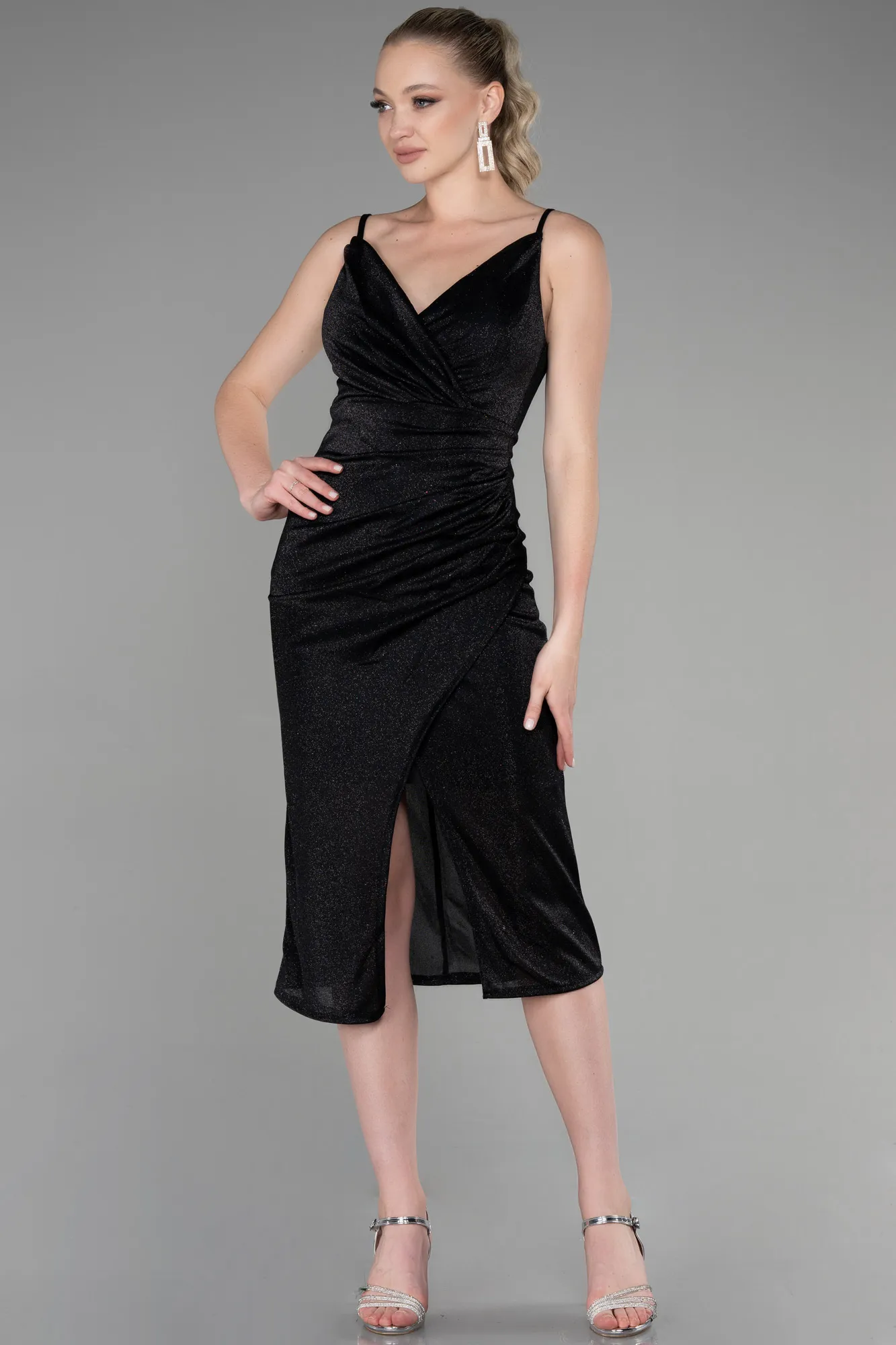 Black-Midi Invitation Dress ABK1883