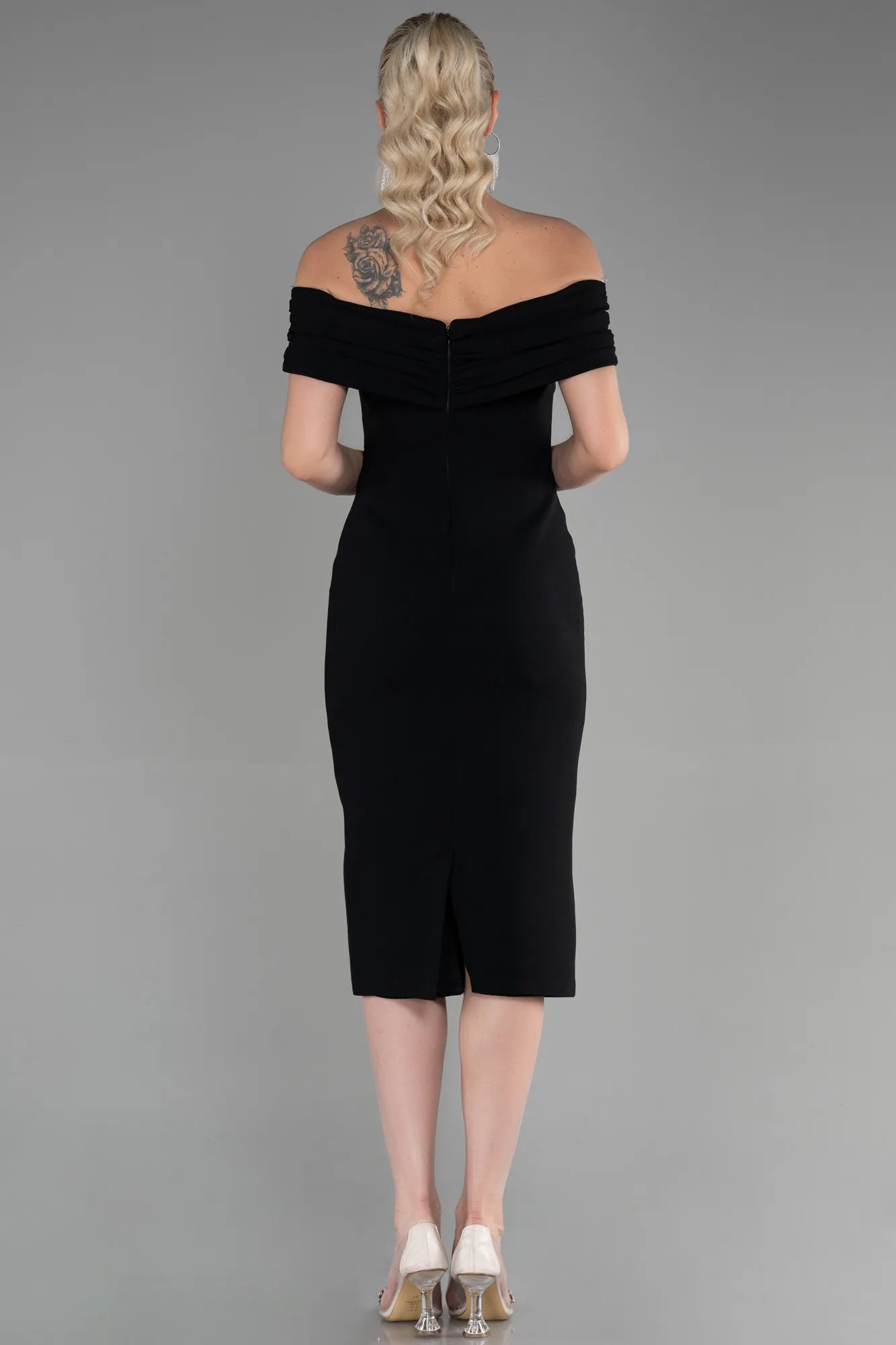 Black-Midi Invitation Dress ABK1902