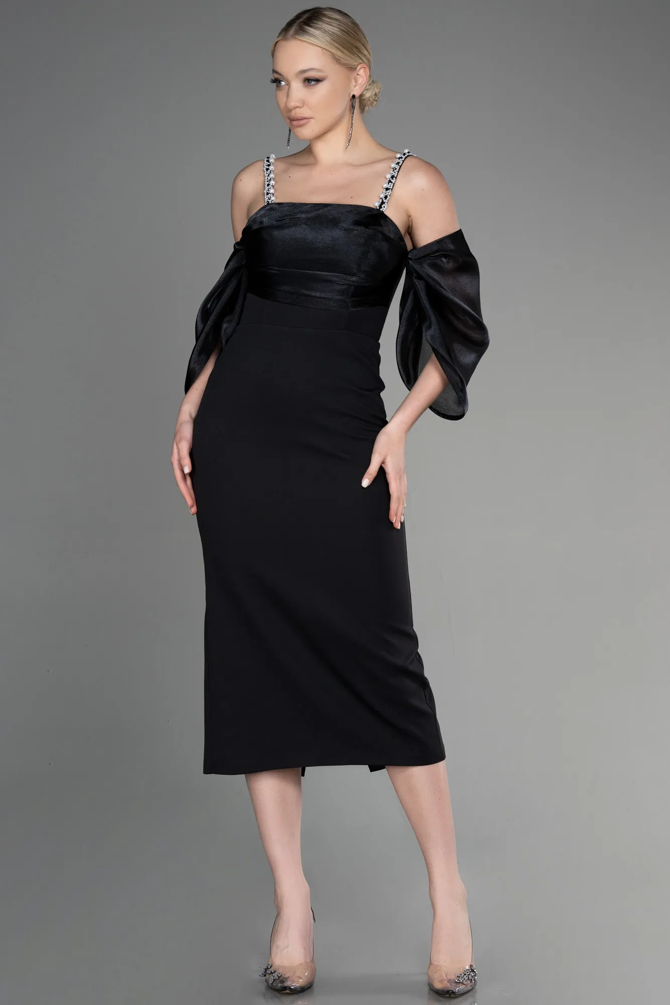 Black-Midi Invitation Dress ABK1906