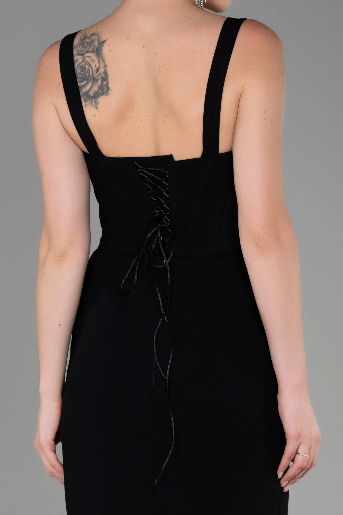 Black-Midi Night Dress ABK1819