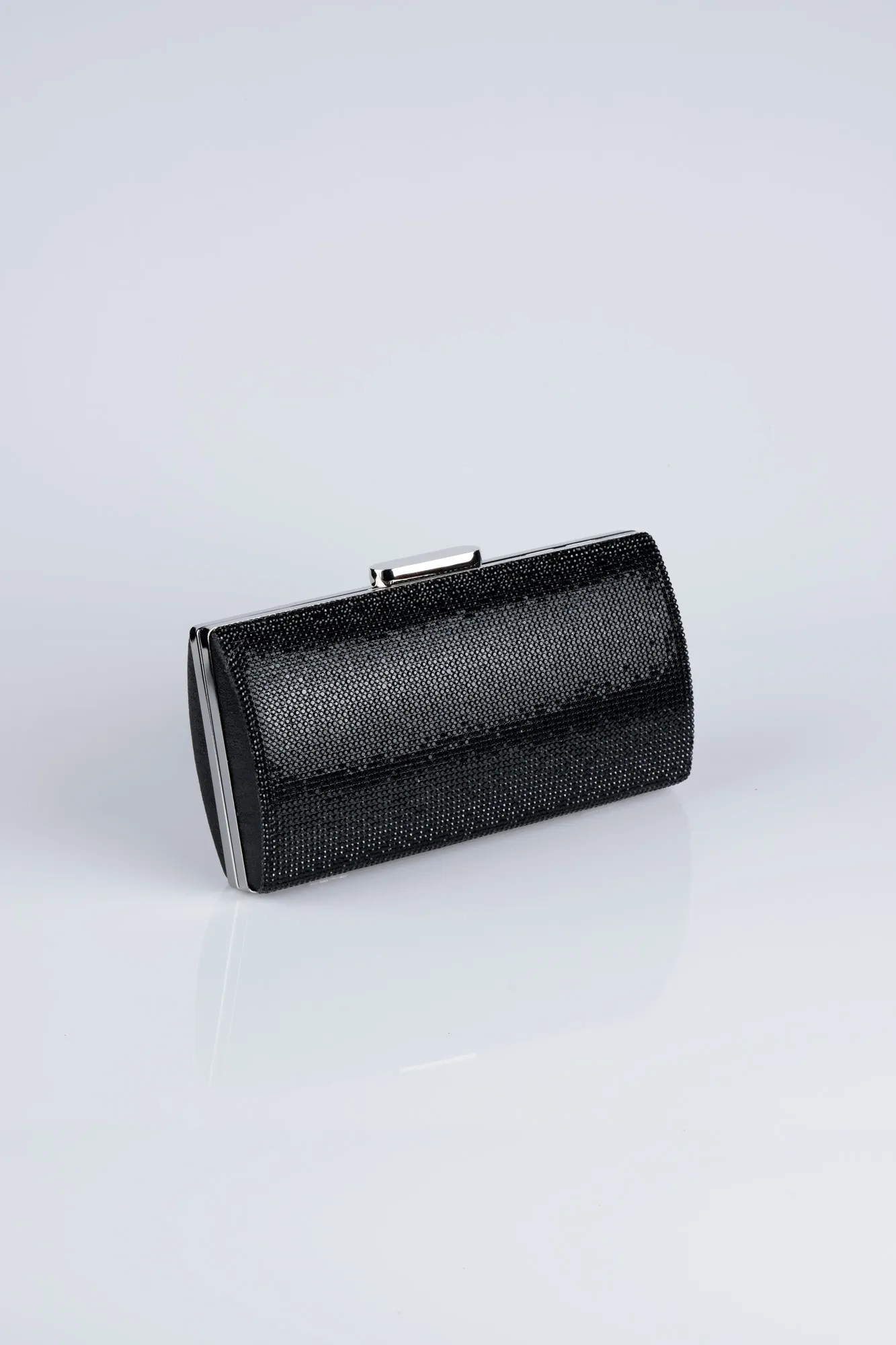 Black-Plaster Fabric Box Bag V363
