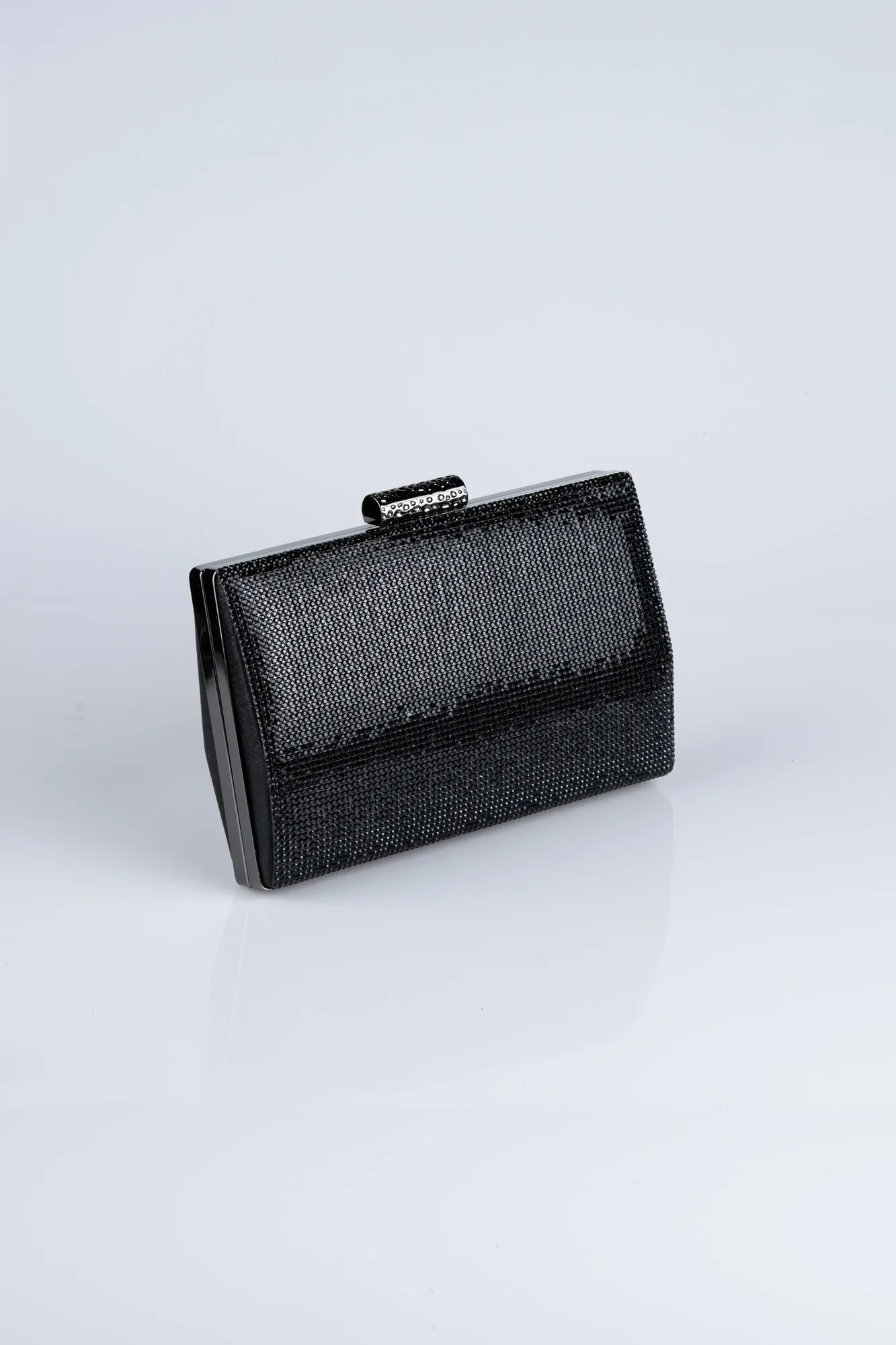 Black-Plaster Fabric Box Bag V366