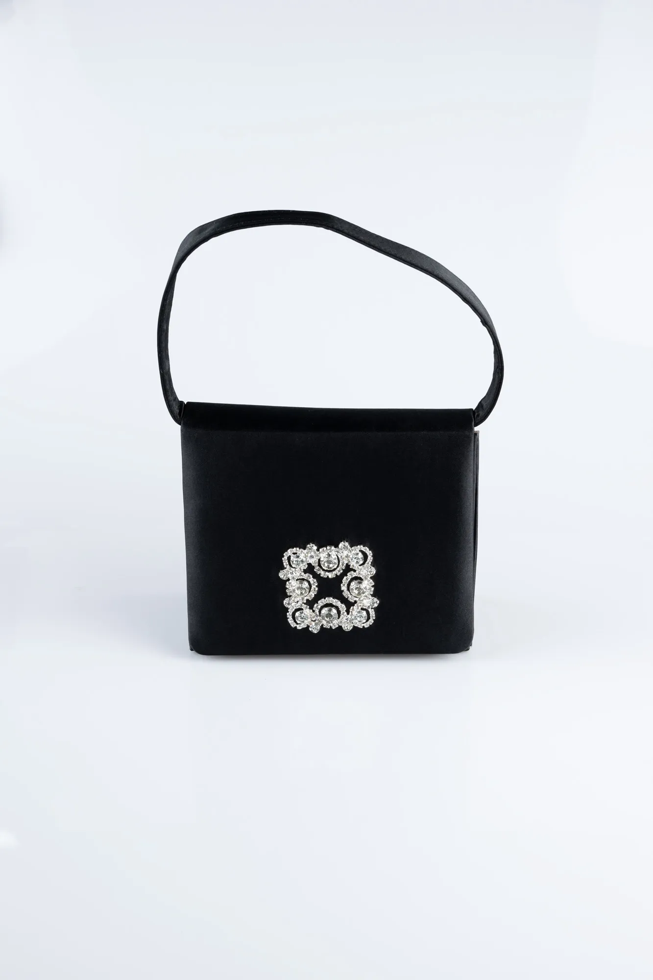 Black-Satin Evening Bag KC262