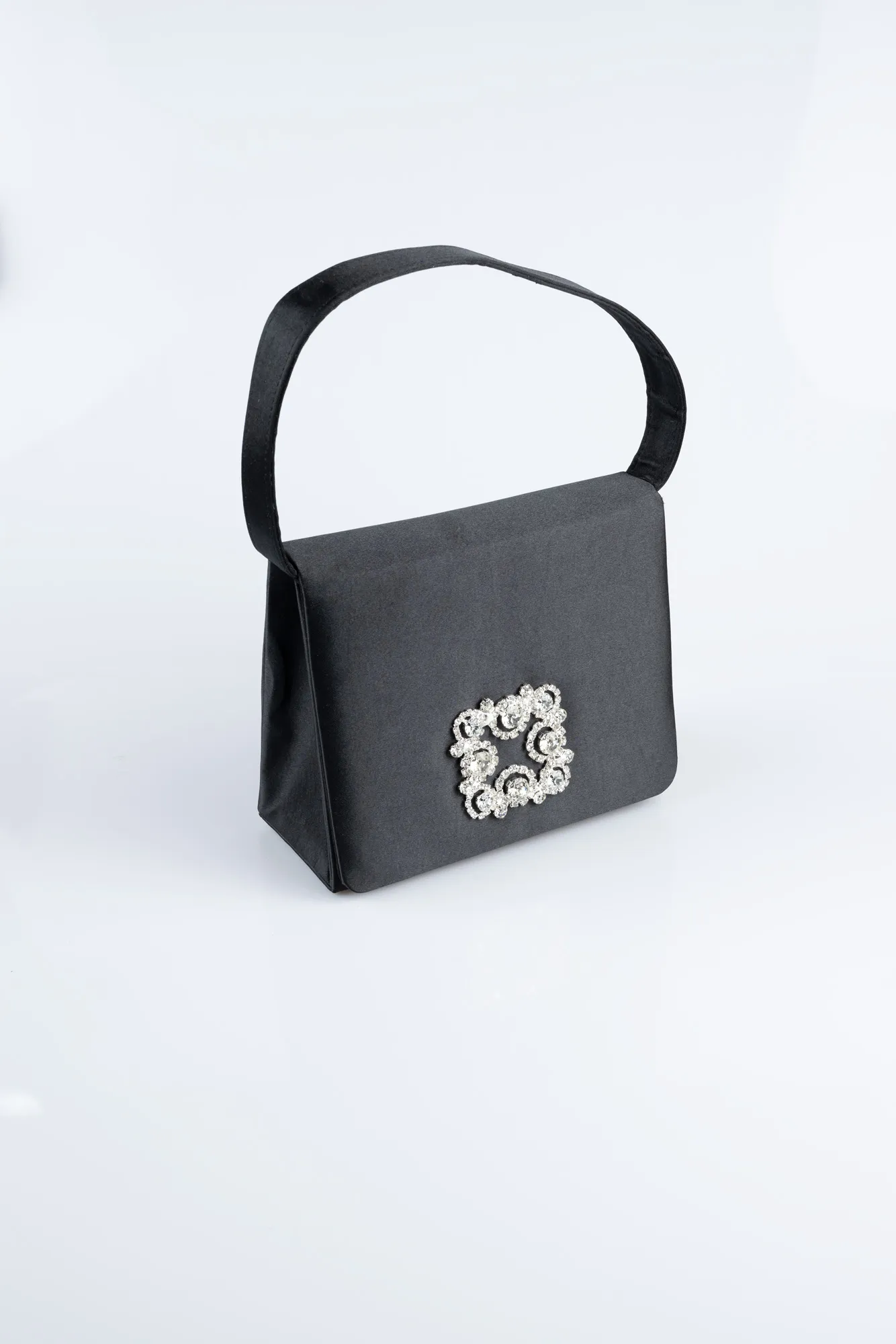 Black-Satin Evening Bag KC262