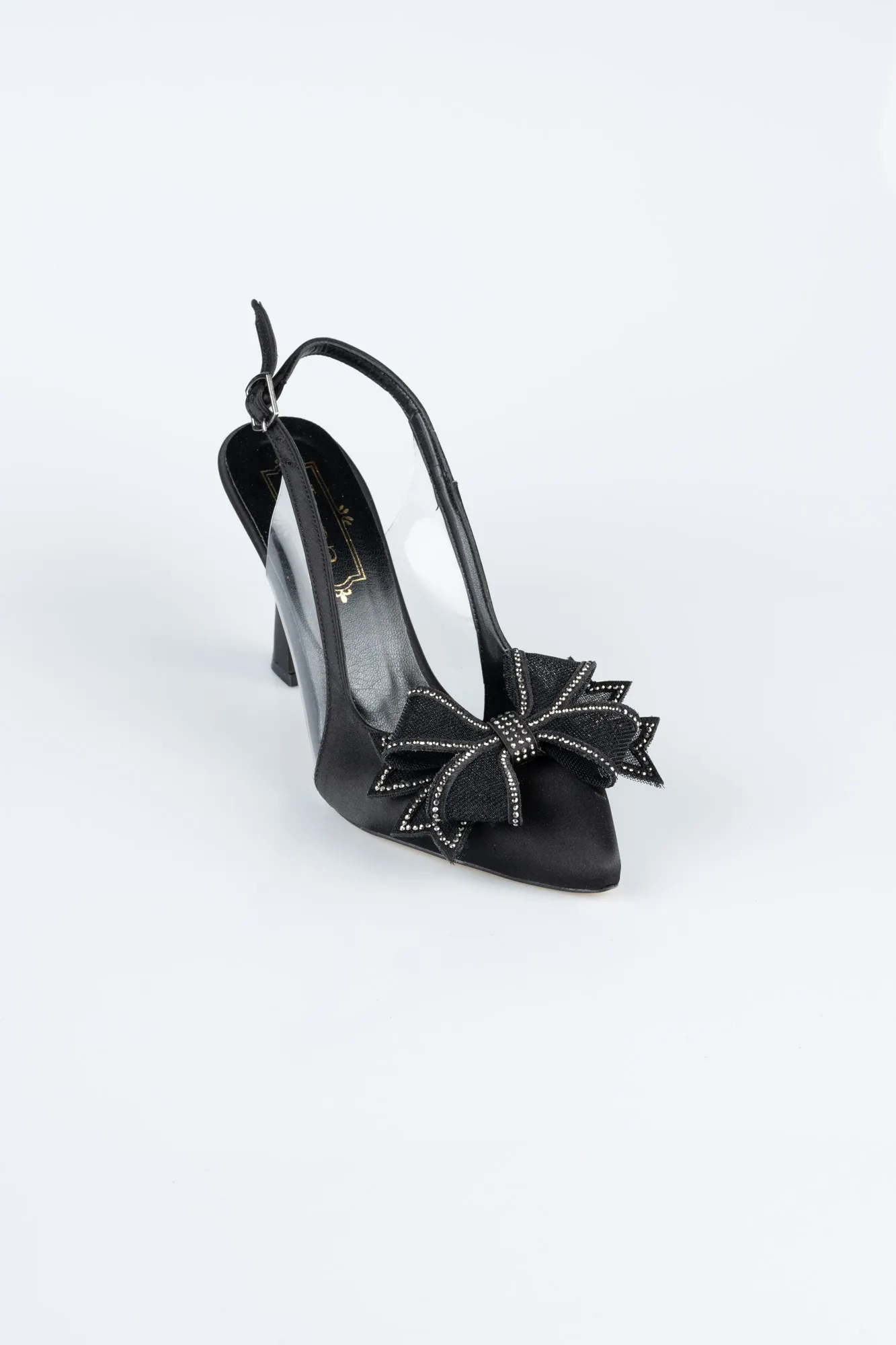 Black-Satin Evening Shoe MJS4100