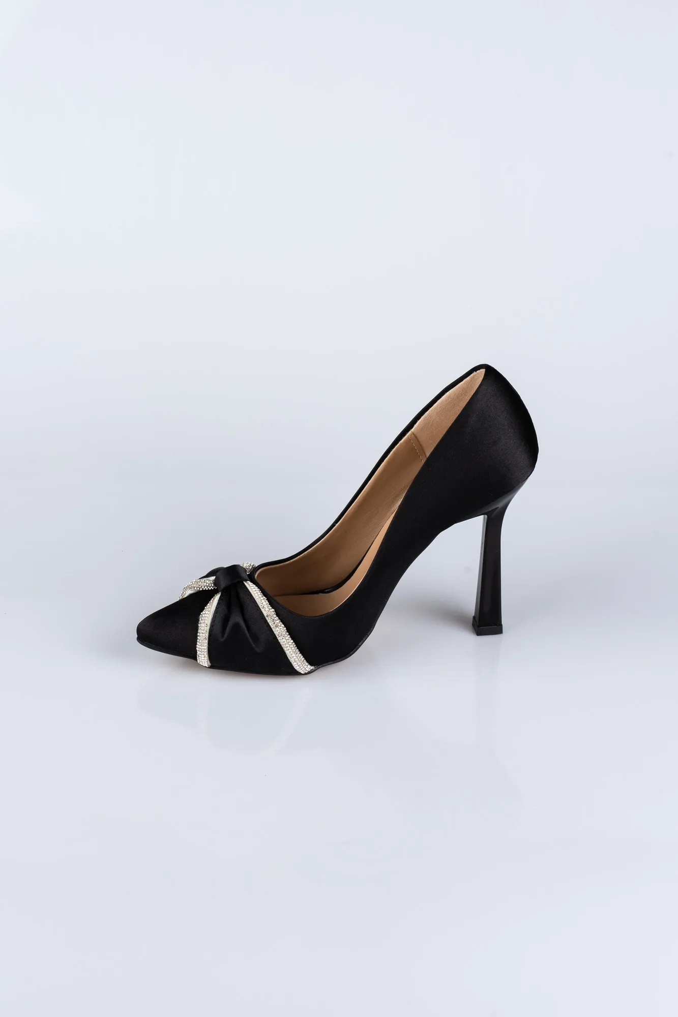 Black-Satin Stiletto AB1101