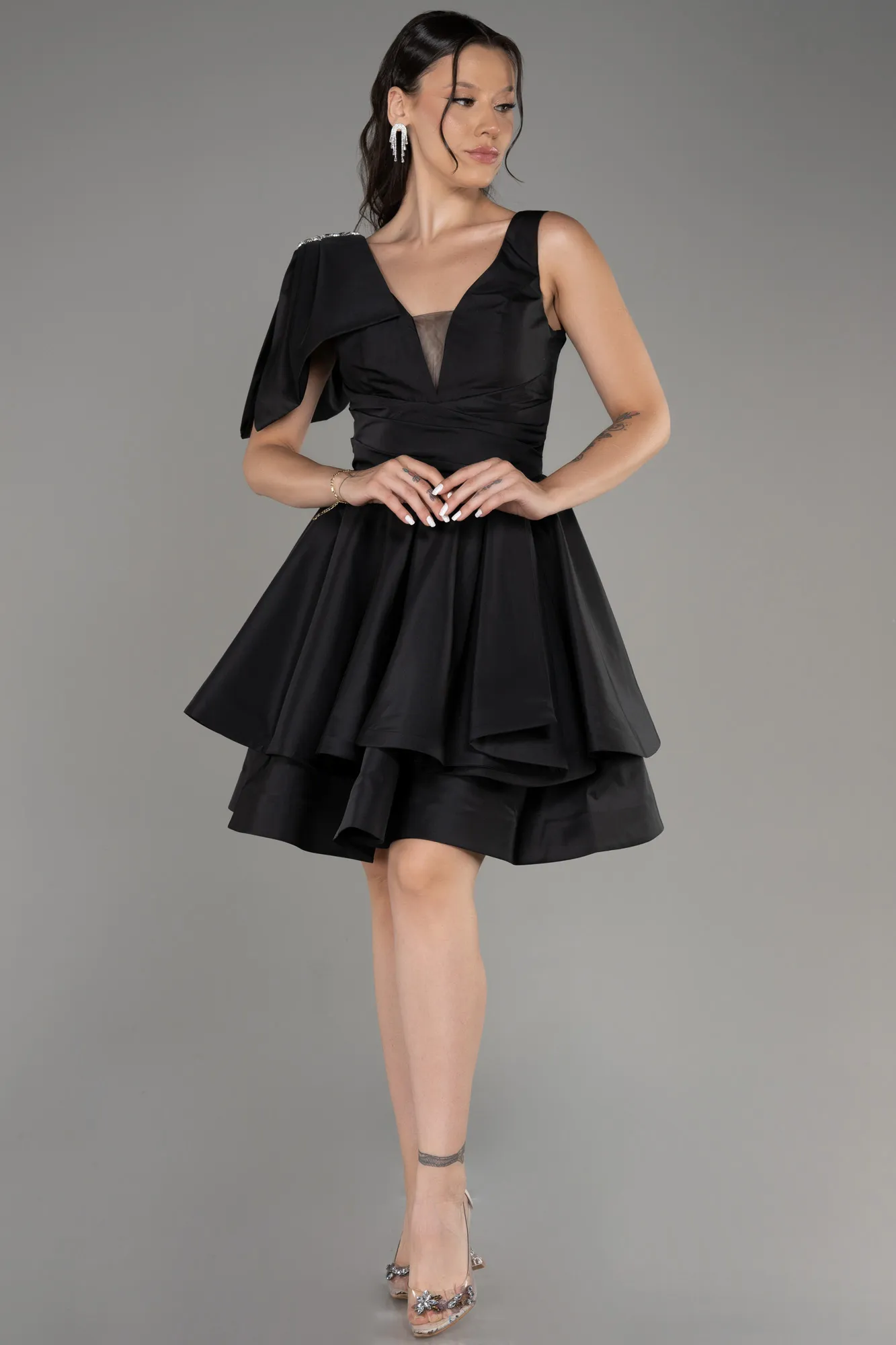 Black-Short Cocktail Dress ABK2085